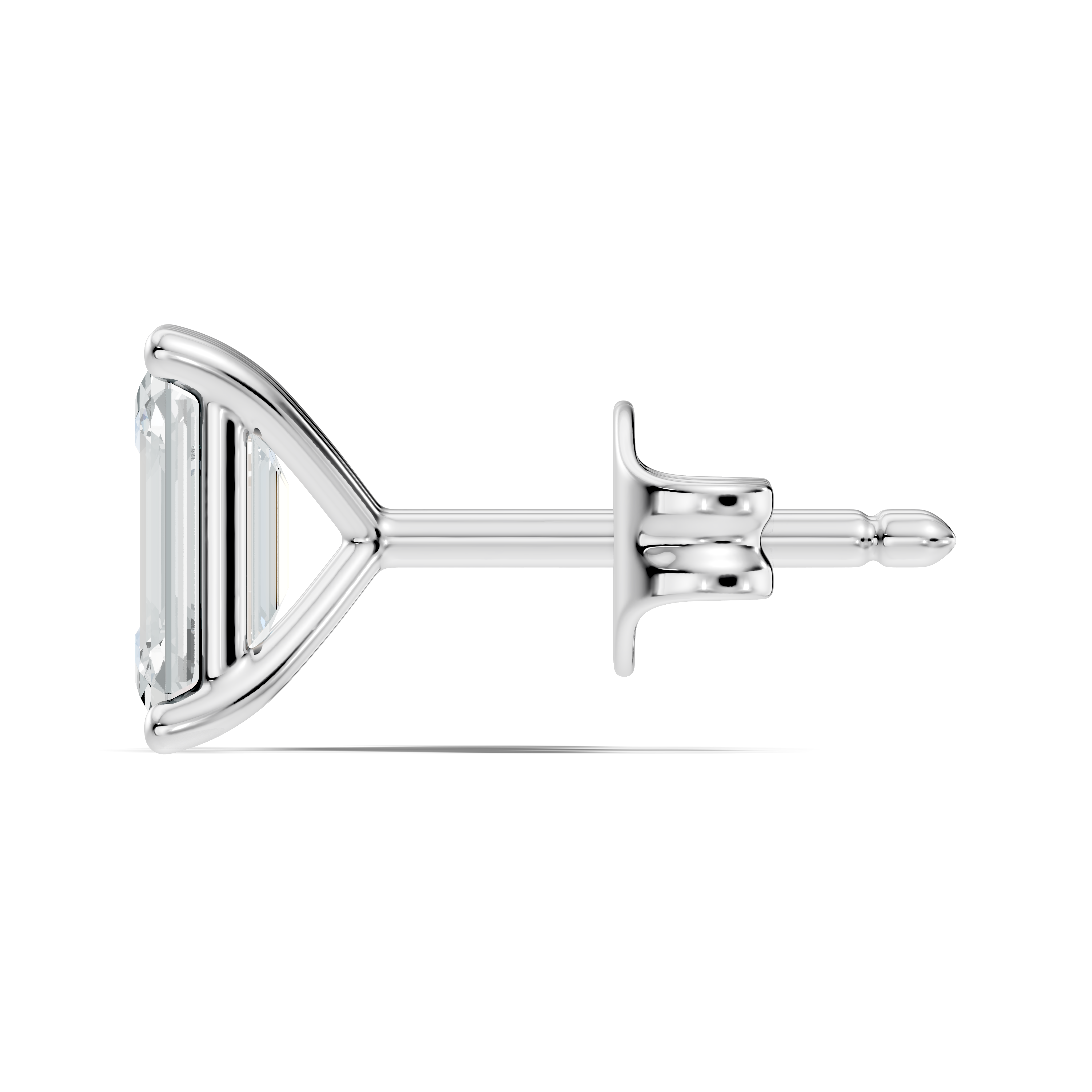 .50-2.00 Ct. Emerald Cut Diamond Stud Earrings with Four-Prong Martini Setting (130#10013E-16E) 10