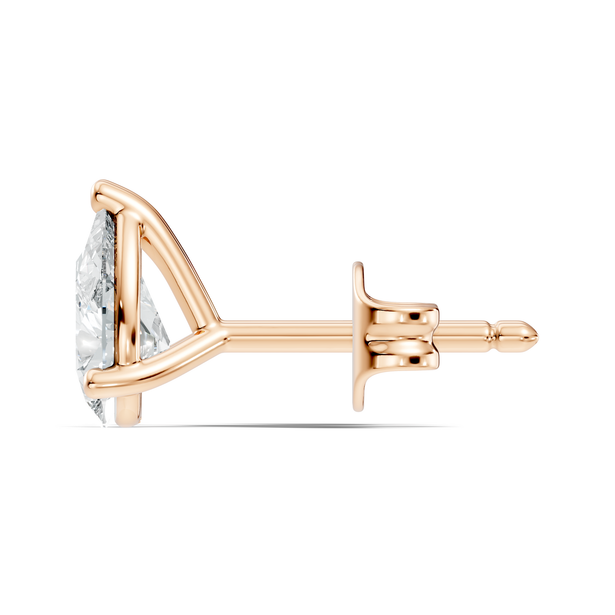 .50-2.00 Ct. Pear Diamond Stud Earrings with Three-Prong Martini Setting (130#10017E-20E) 3