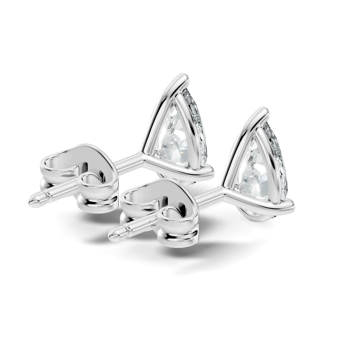 .50-2.00 Ct. Pear Diamond Stud Earrings with Three-Prong Martini Setting (130#10017E-20E) 8