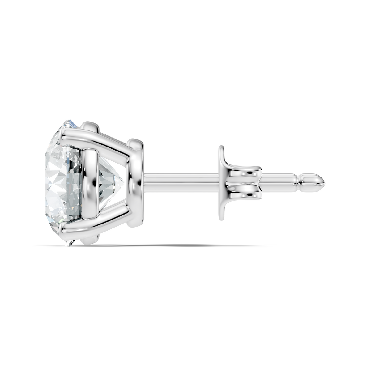 .50-2.00 Ct. Round Diamond Stud Earrings with Four-Prong Martini Setting (130#10021E-24E) 10
