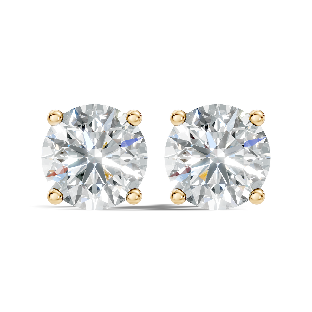.50-2.00 Ct. Round Diamond Stud Earrings with Four-Prong Martini Setting (130#10021E-24E) 12