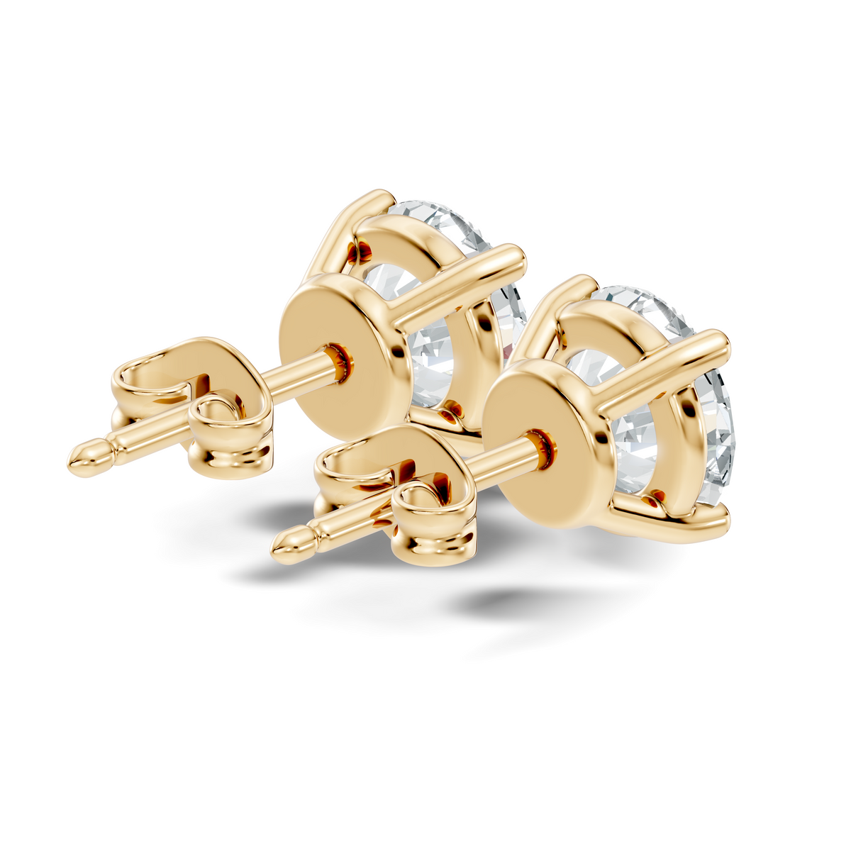 .50-2.00 Ct. Round Diamond Stud Earrings with Four-Prong Martini Setting (130#10021E-24E) 5