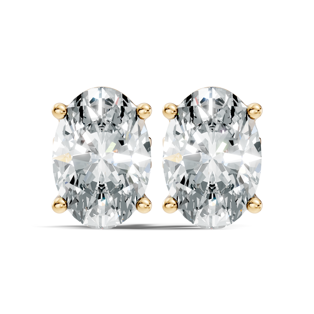 .50-2.00 Ct. Oval Diamond Stud Earrings with Four-Prong Martini Setting (130#10025E-28E) 10