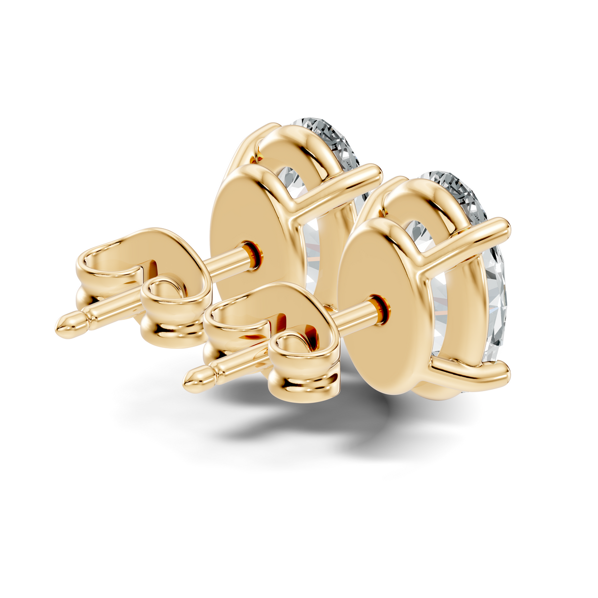 .50-2.00 Ct. Oval Diamond Stud Earrings with Four-Prong Martini Setting (130#10025E-28E) 4