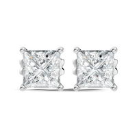 .50-2.00 Ct. Princess Cut Diamond Stud Earrings with Four-Prong Martini Setting (130#10029E-32E)