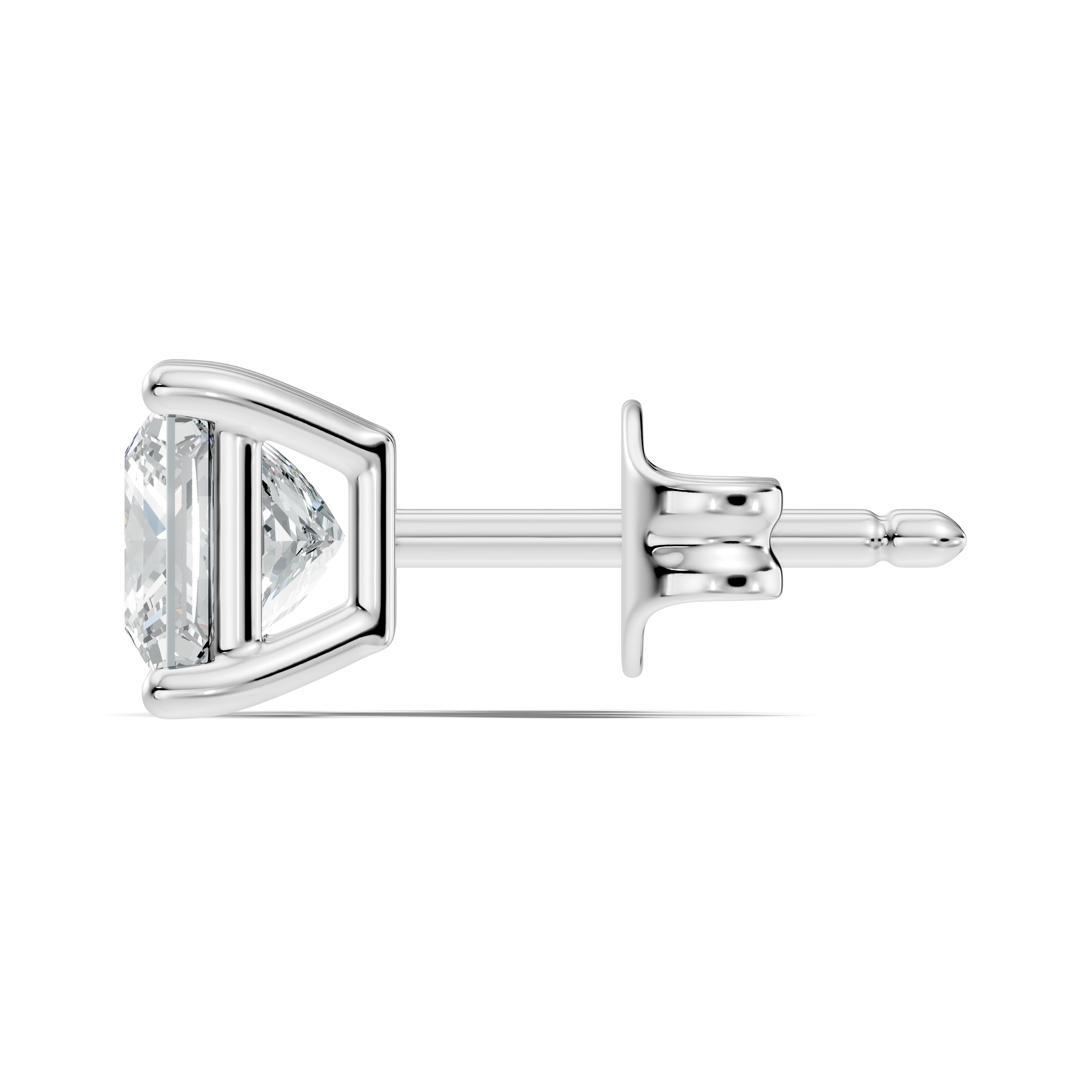 .50-2.00 Ct. Princess Cut Diamond Stud Earrings with Four-Prong Martini Setting (130#10029E-32E) 7