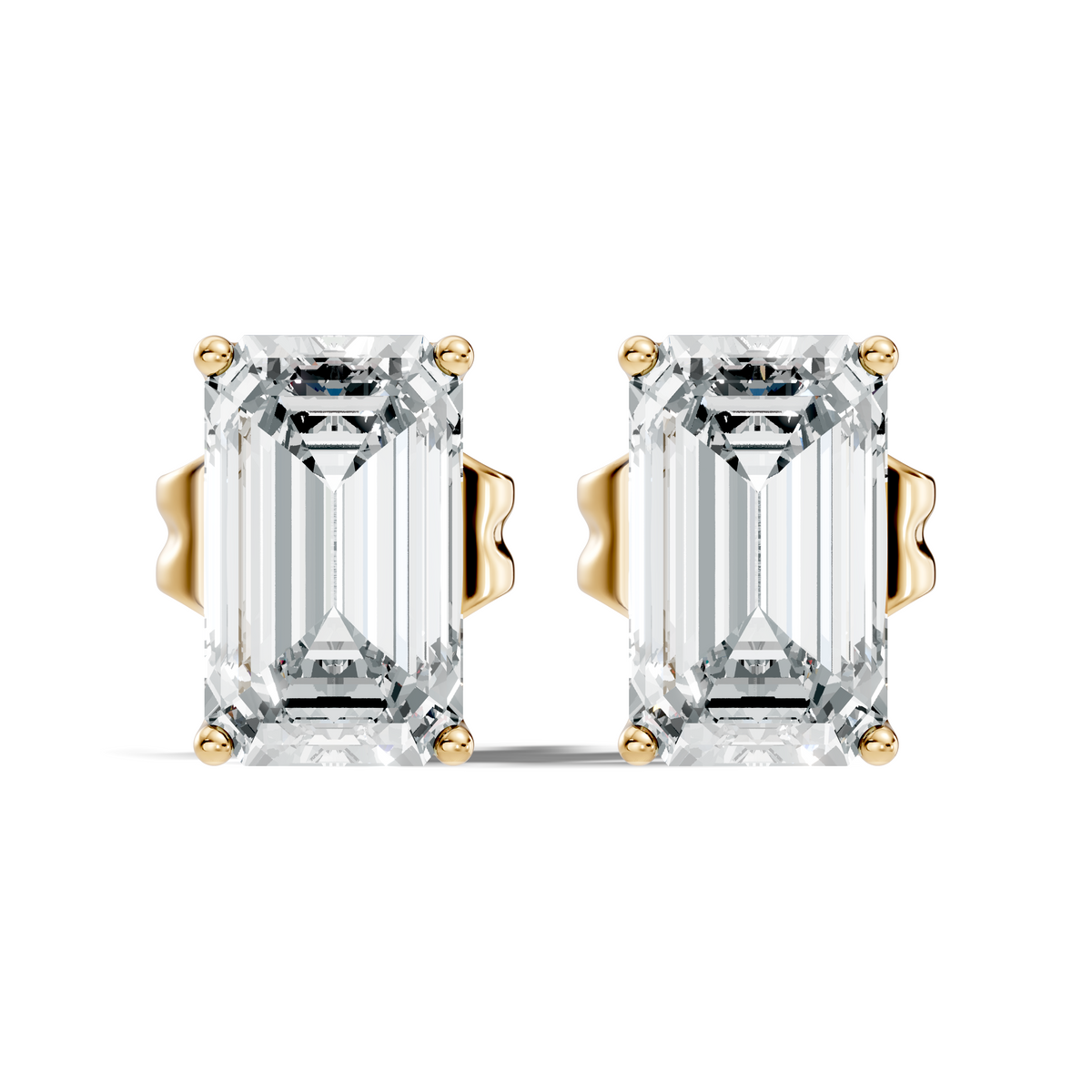 .50-2.00 Ct. Emerald Cut Diamond Stud Earrings with Four-Prong Martini Setting (130#10033E-36E) 9