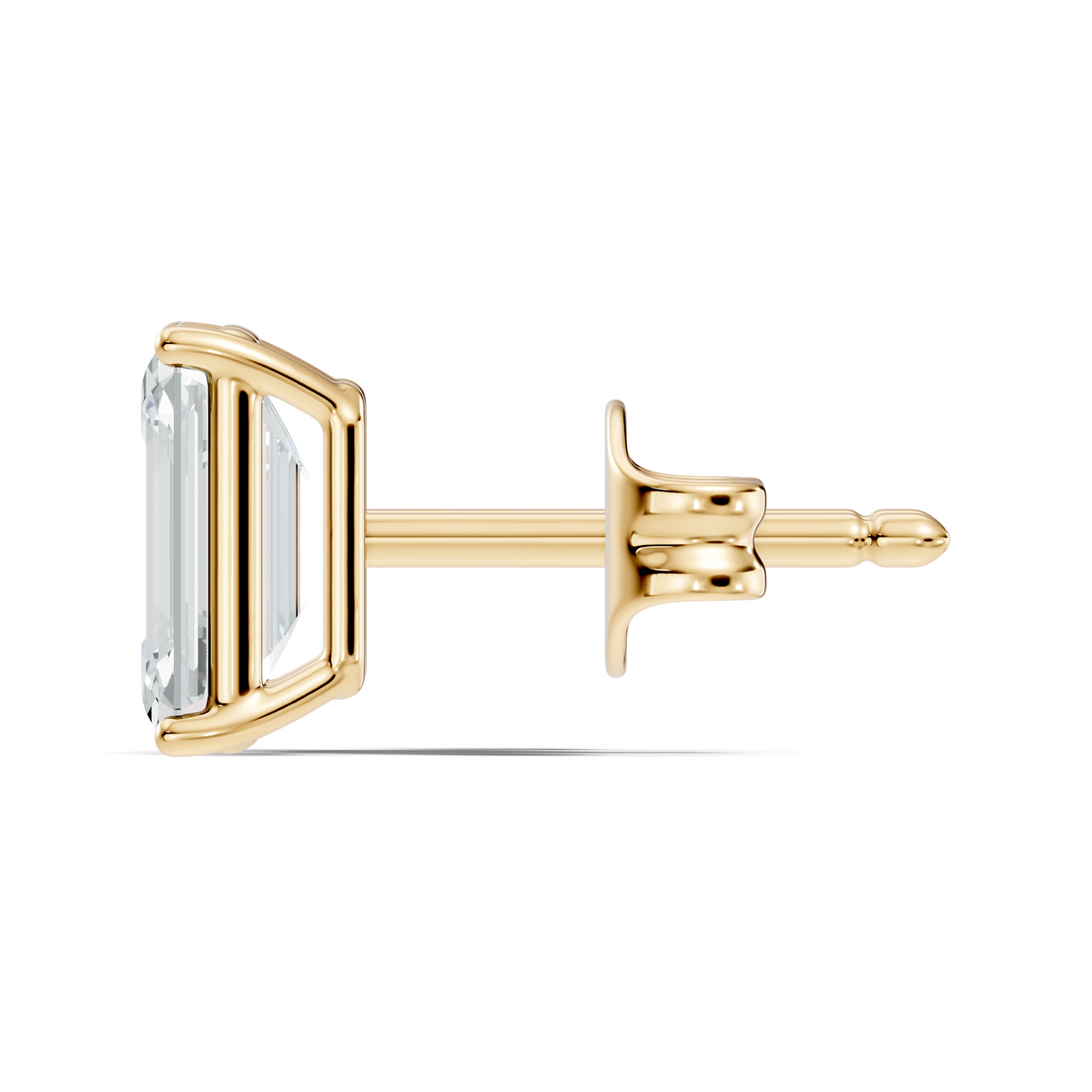 .50-2.00 Ct. Emerald Cut Diamond Stud Earrings with Four-Prong Martini Setting (130#10033E-36E) 7