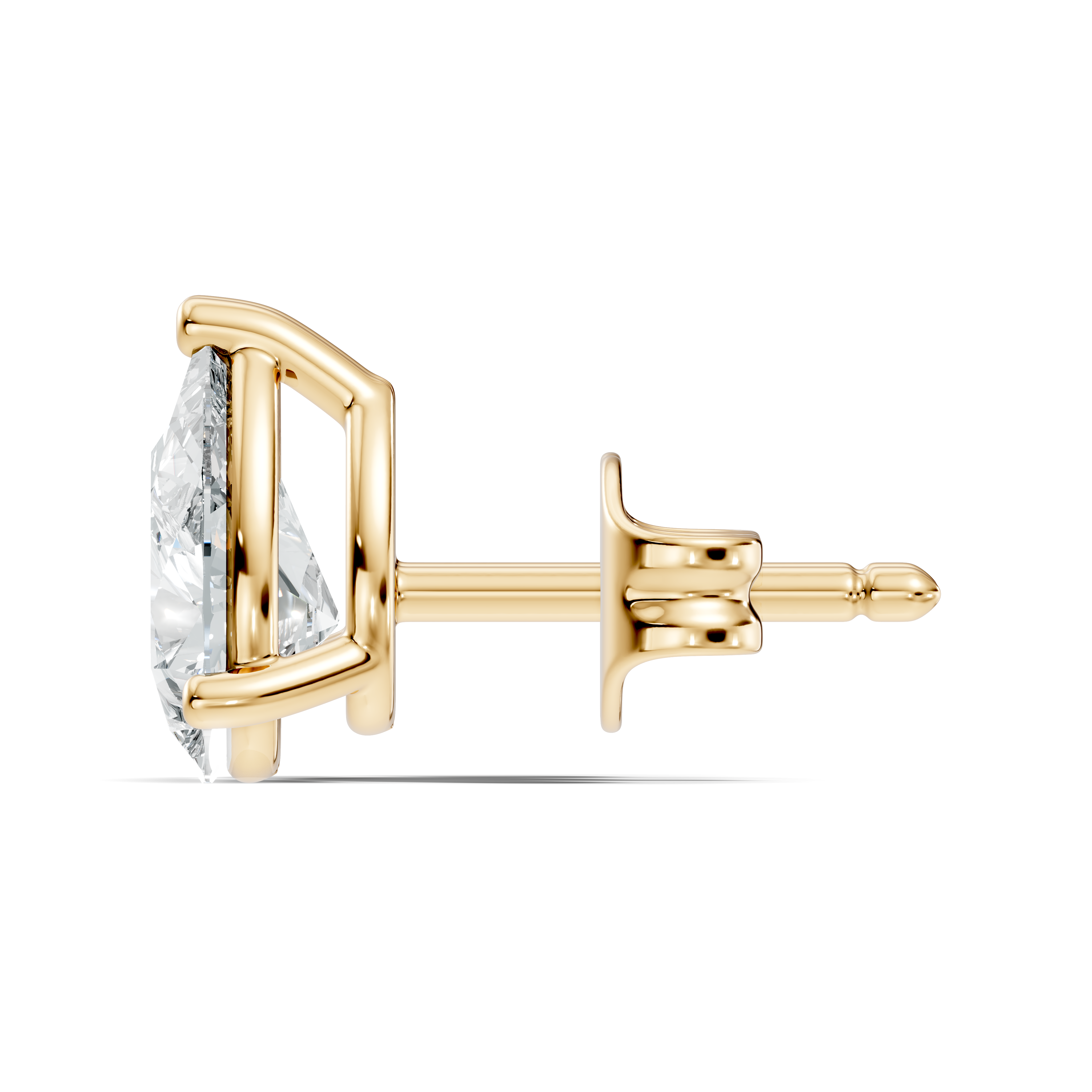 .50-2.00 Ct. Pear Shape Diamond Stud Earrings with Three-Prong Martini Setting (130#10037E-40E) 3