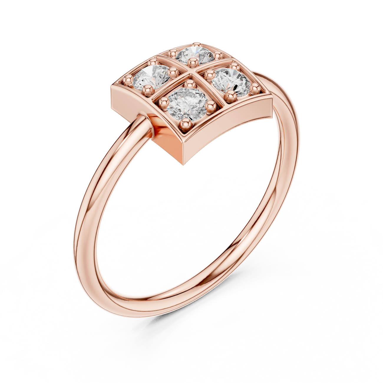 .26 Ct. Square Cluster Diamond Ring (13-28) 6