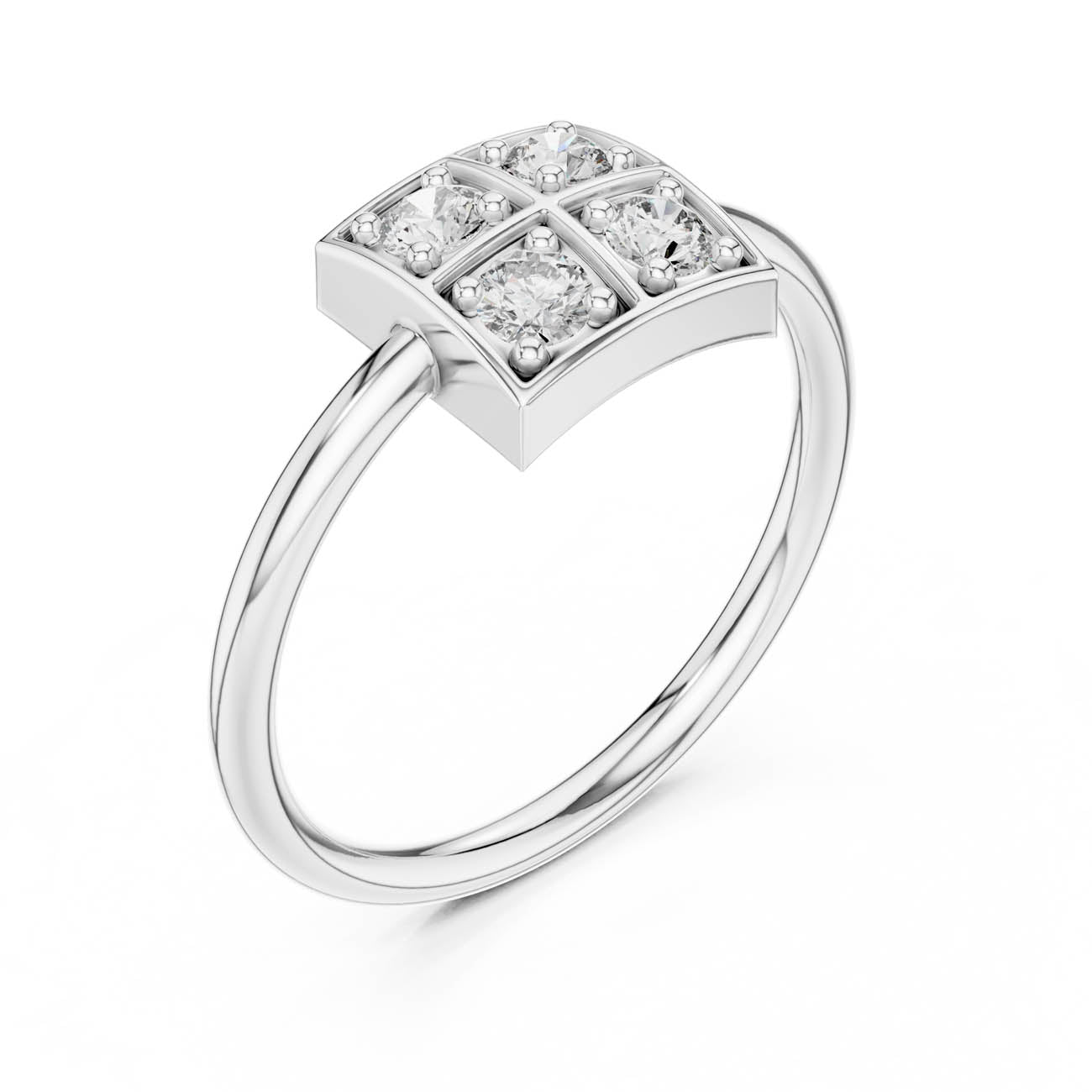 .26 Ct. Square Cluster Diamond Ring (13-28) 8