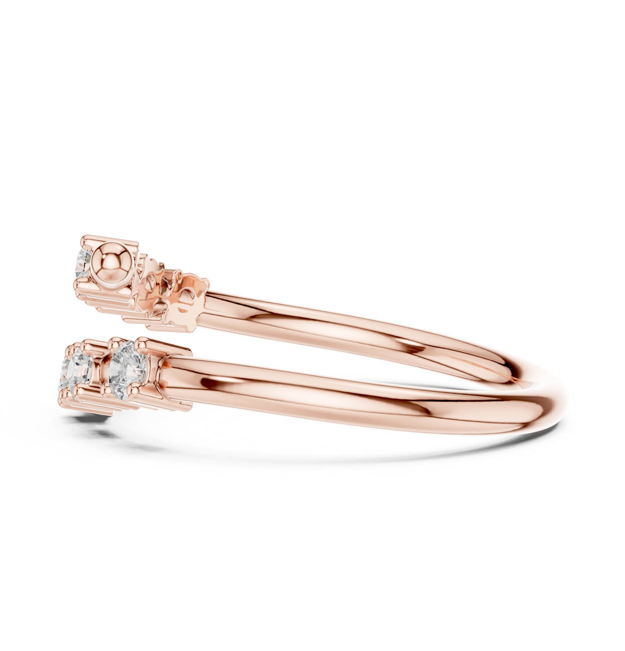 .21 Ct. Classic Round Diamond Open Ring with Graduated Round Diamond Accents (15-7) 12