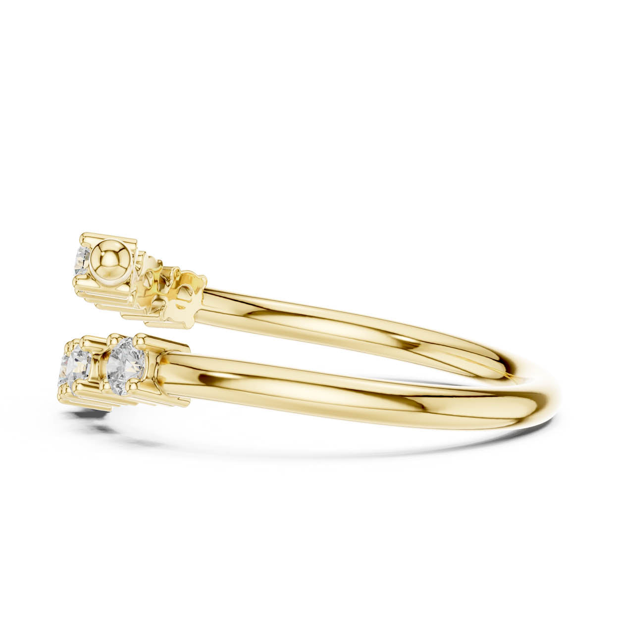 .21 Ct. Classic Round Diamond Open Ring with Graduated Round Diamond Accents (15-7) 4