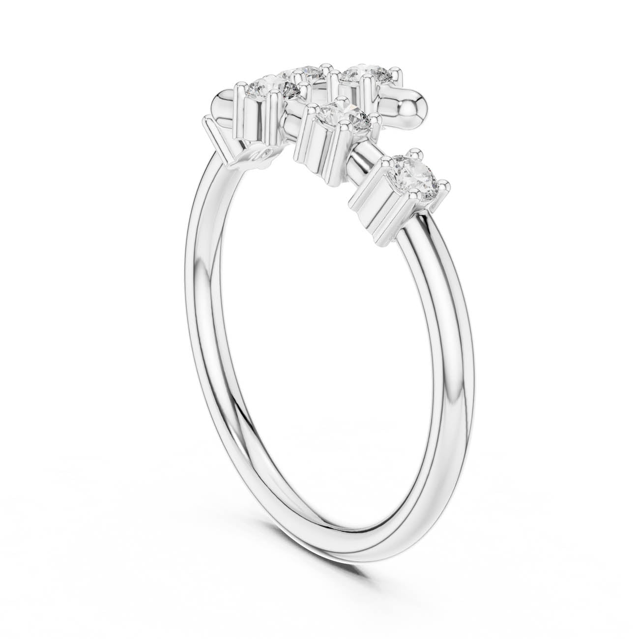 .21 Ct. Classic Round Diamond Open Ring with Graduated Round Diamond Accents (15-7) 9