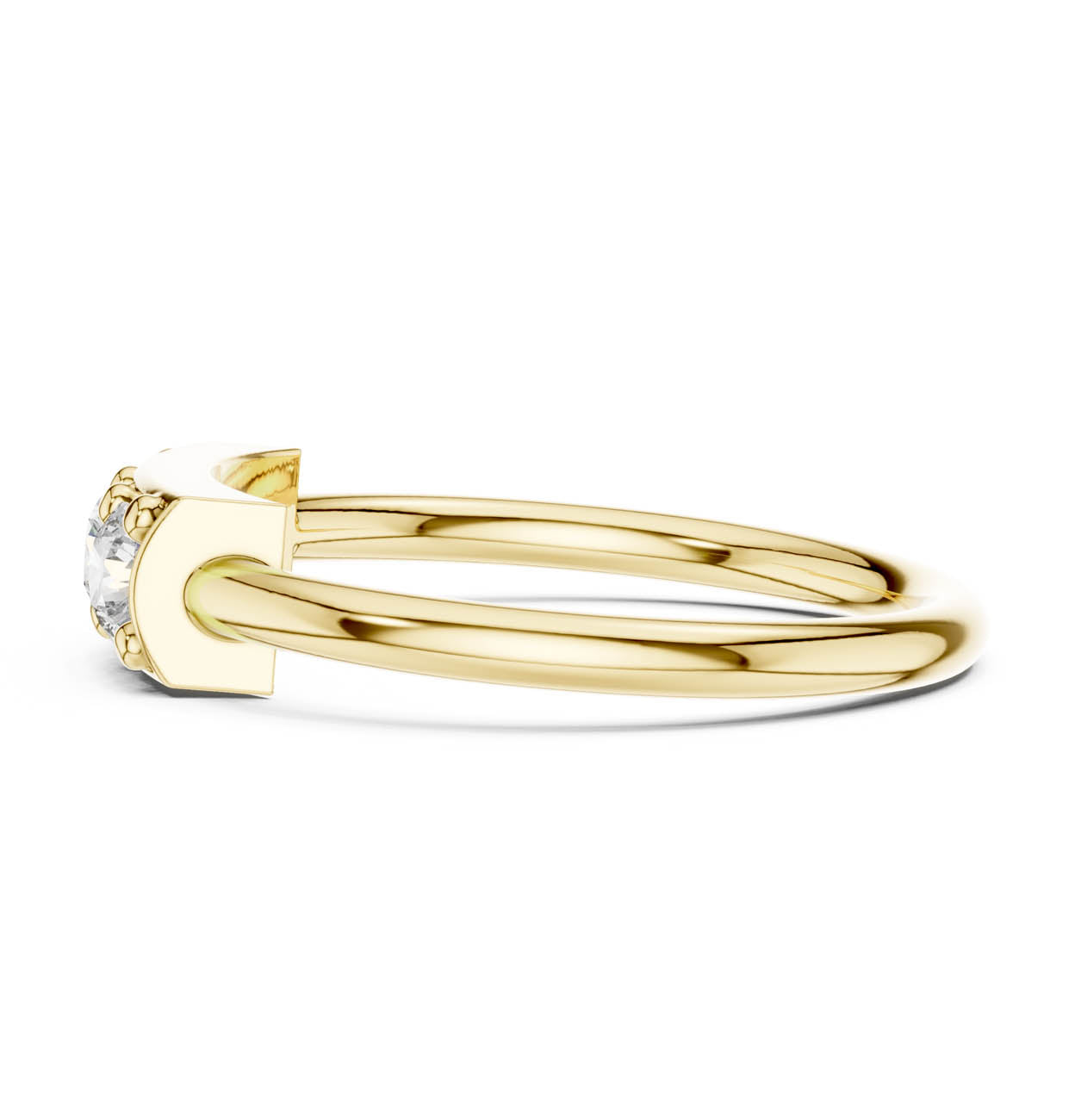 .33 Ct. Three-Stone Round Diamond Bar Ring (16-28) 4