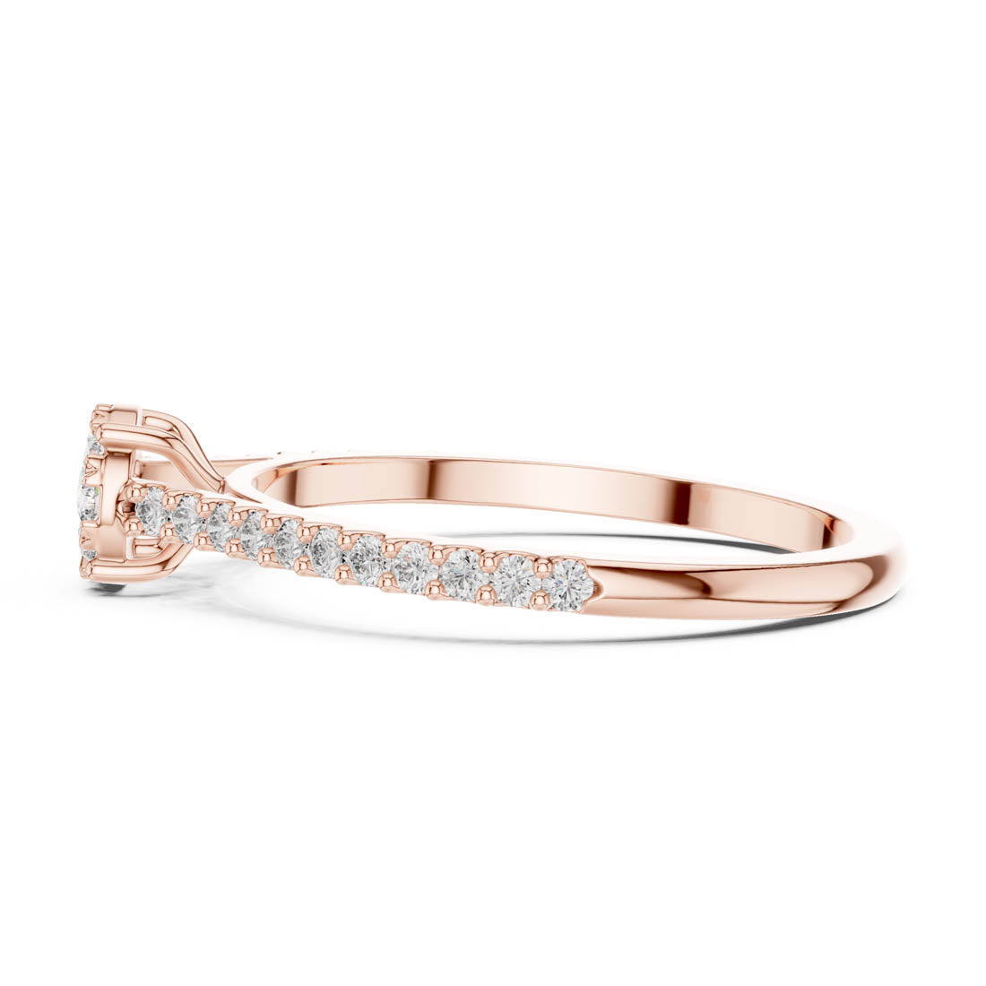 .31 Ct. Round Cluster Diamond Ring with Pavé Band (19#120011L) 8