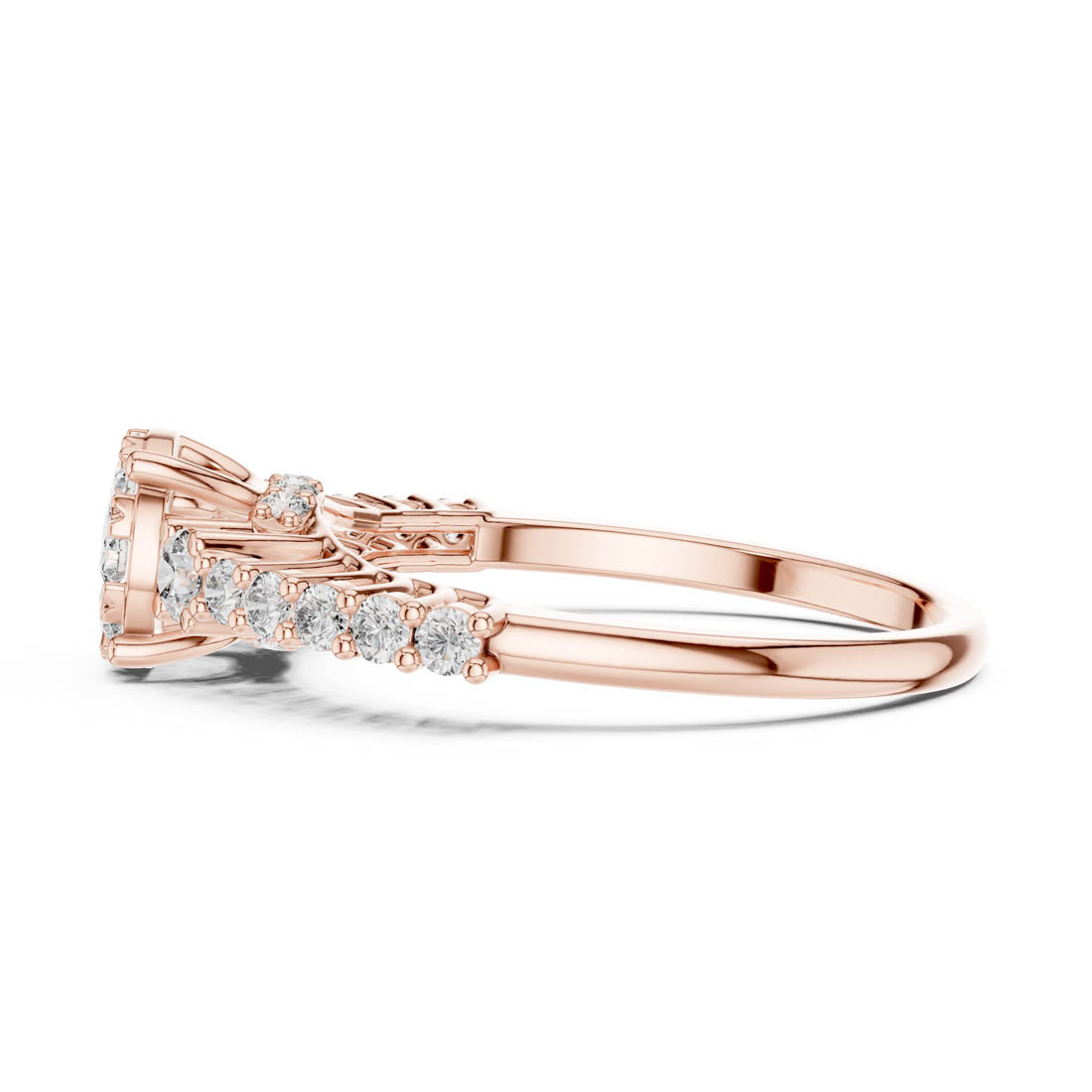 .61 Ct. Round Diamond Cluster Ring with Ornate Graduated Band (19#120028L) 11