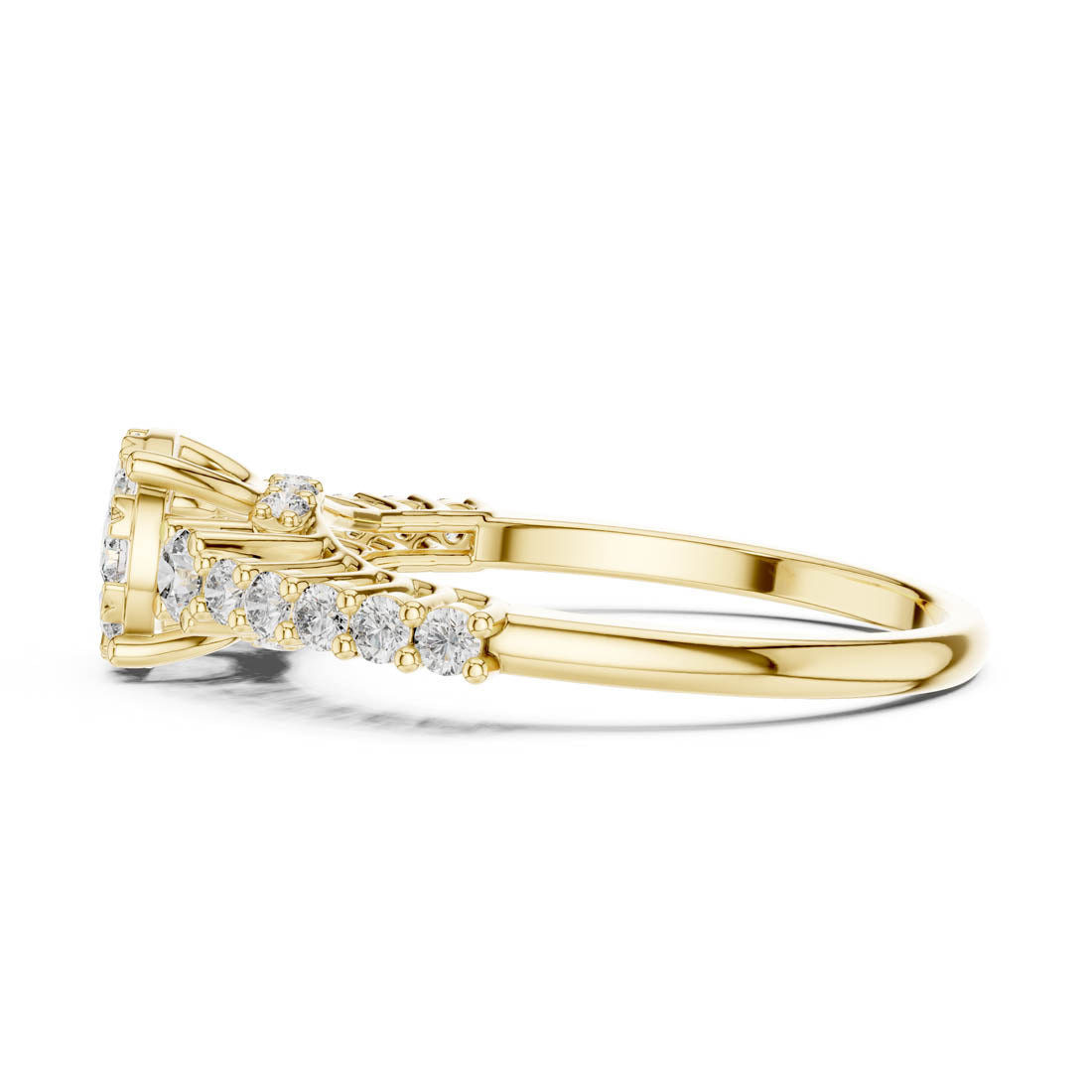 .61 Ct. Round Diamond Cluster Ring with Ornate Graduated Band (19#120028L) 4