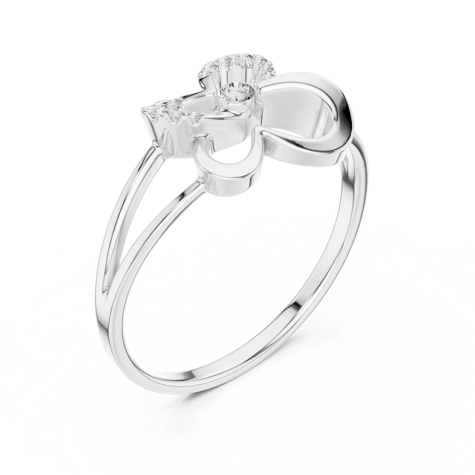 .08 Ct. Diamond Butterfly Infinity Ring (1 (239)) 10