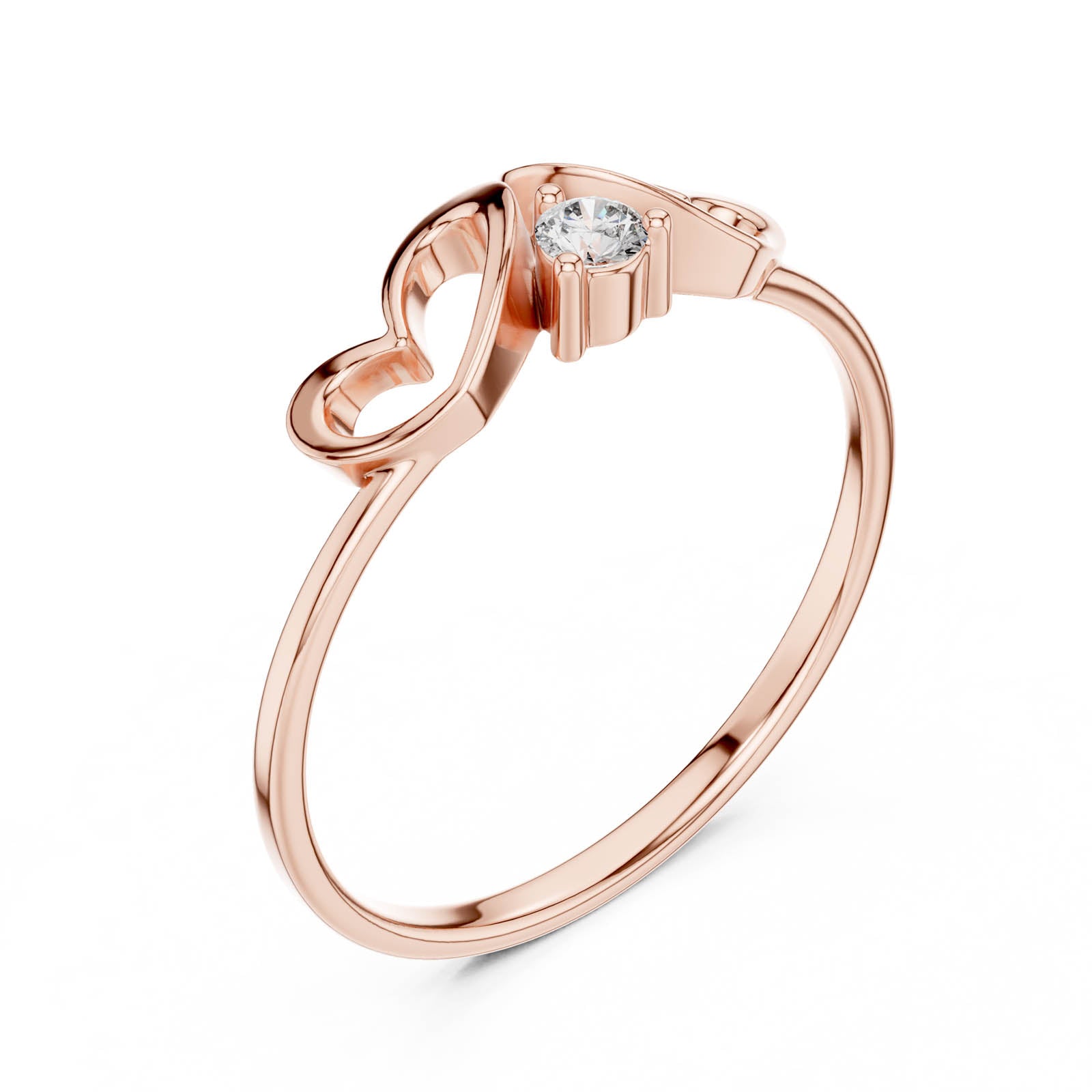 .05 Ct. Double Heart Diamond Ring (1 (243))
