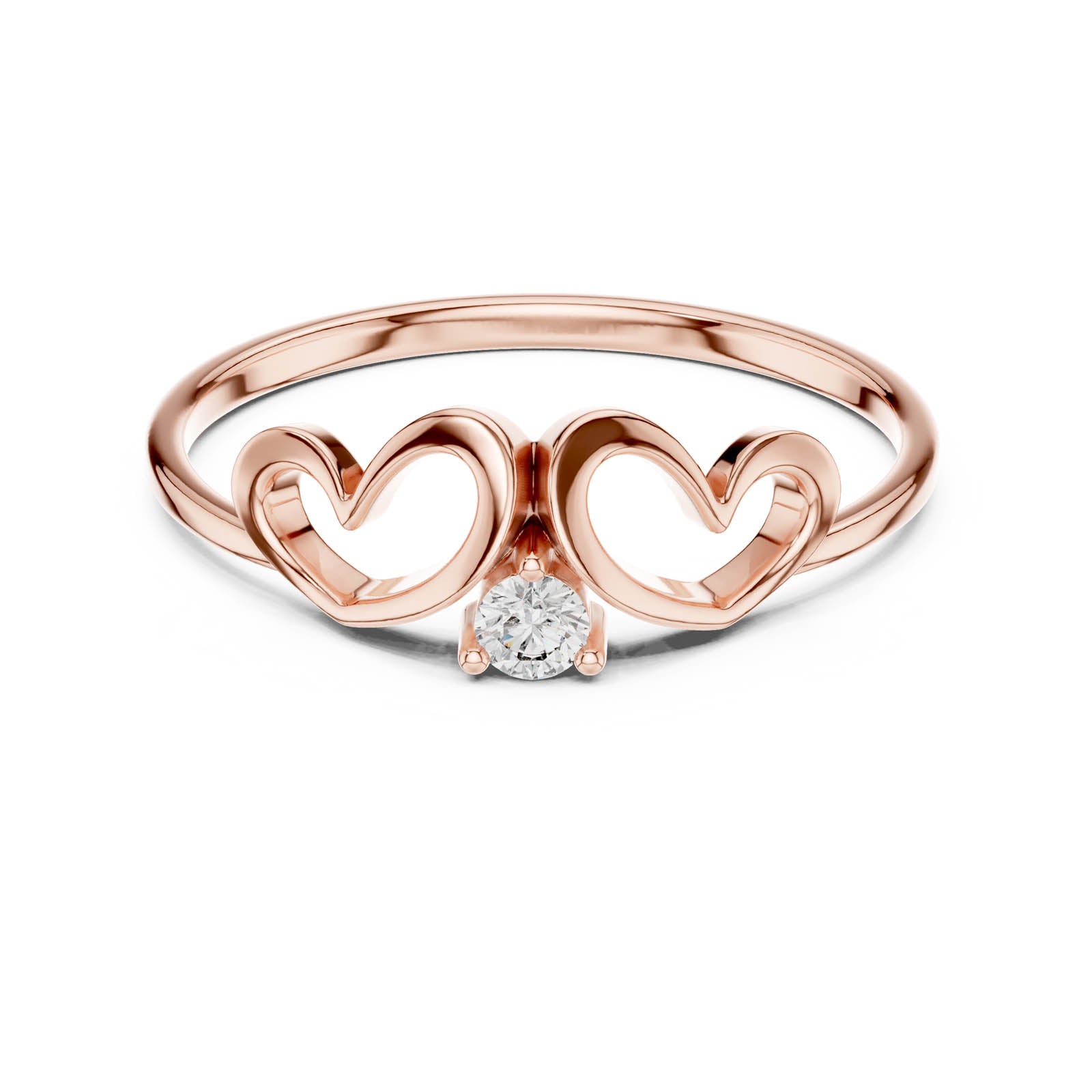 .05 Ct. Double Heart Diamond Ring (1 (243)) 3