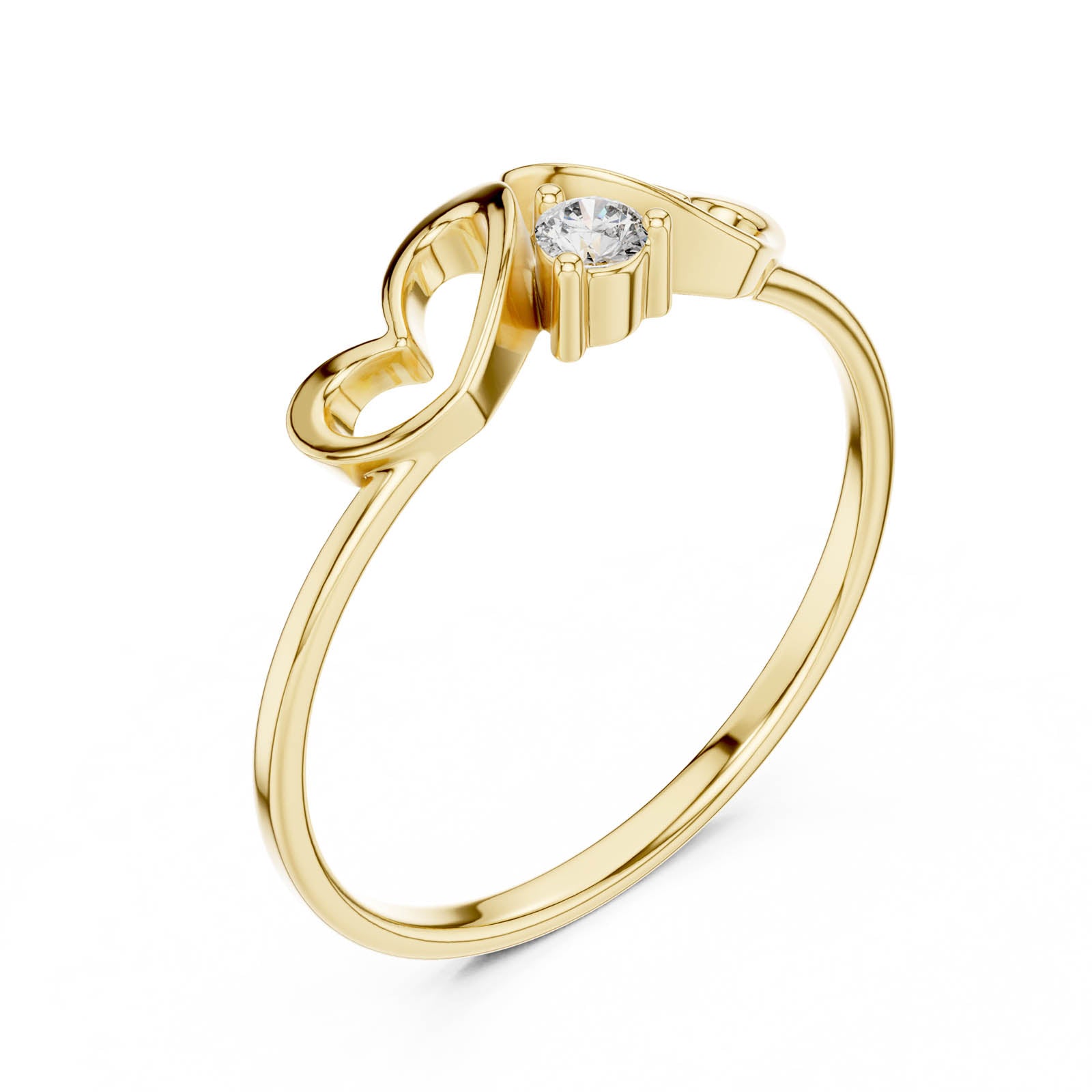 .05 Ct. Double Heart Diamond Ring (1 (243)) 11