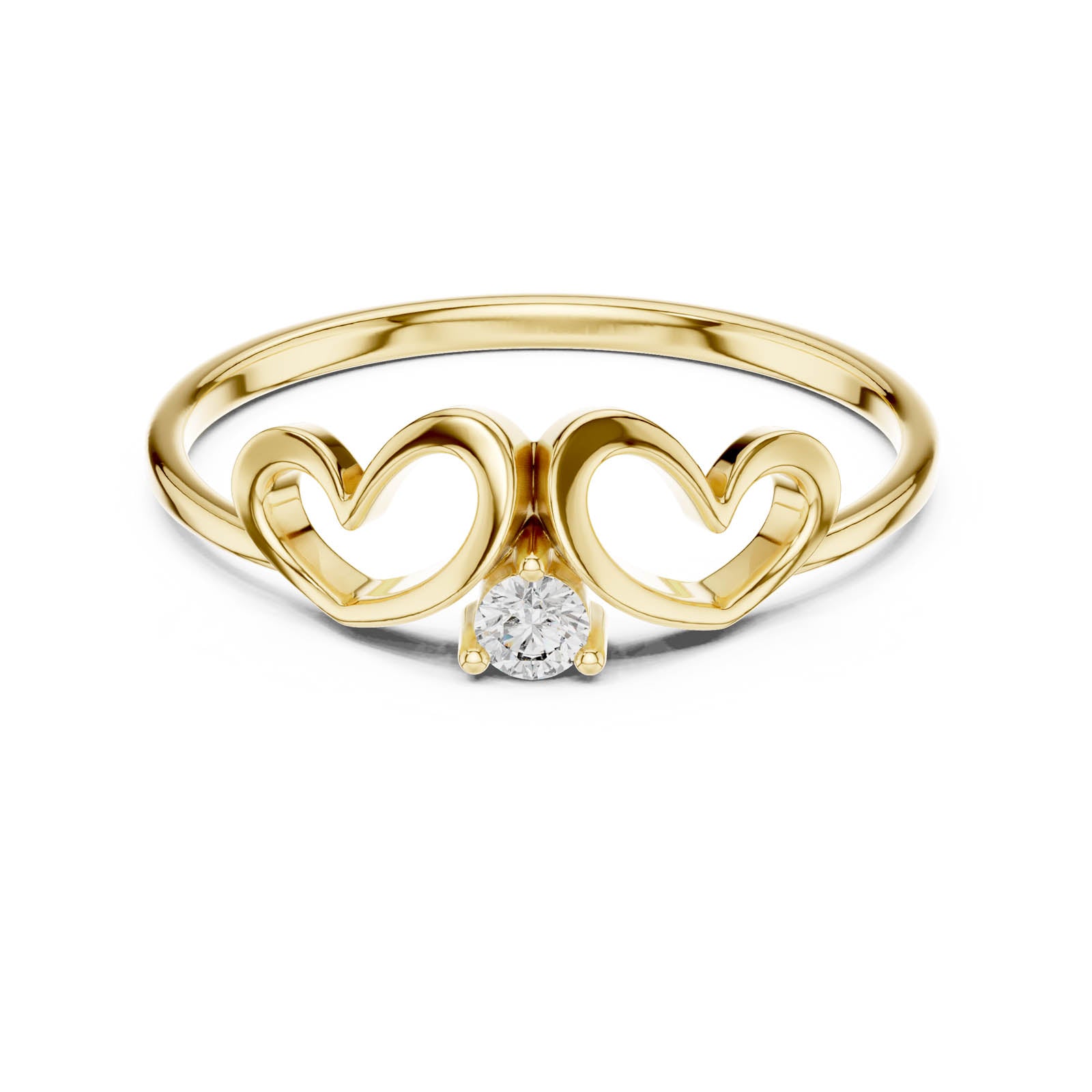 .05 Ct. Double Heart Diamond Ring (1 (243))