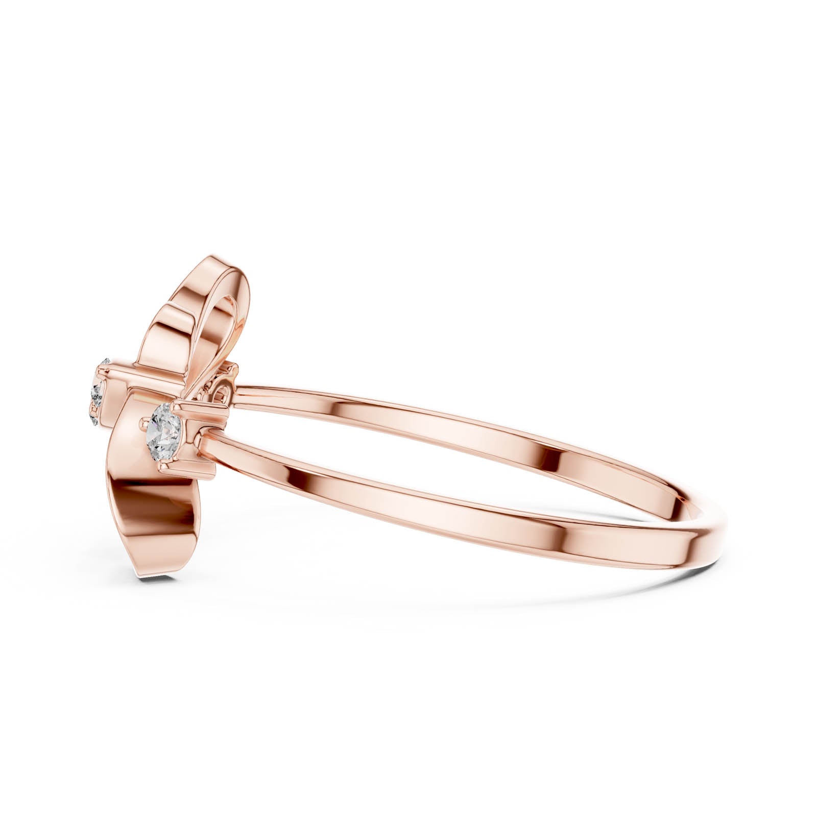 .07 Ct. Open Heart Diamond Ring with Round Center Diamond (1 (244)) 8
