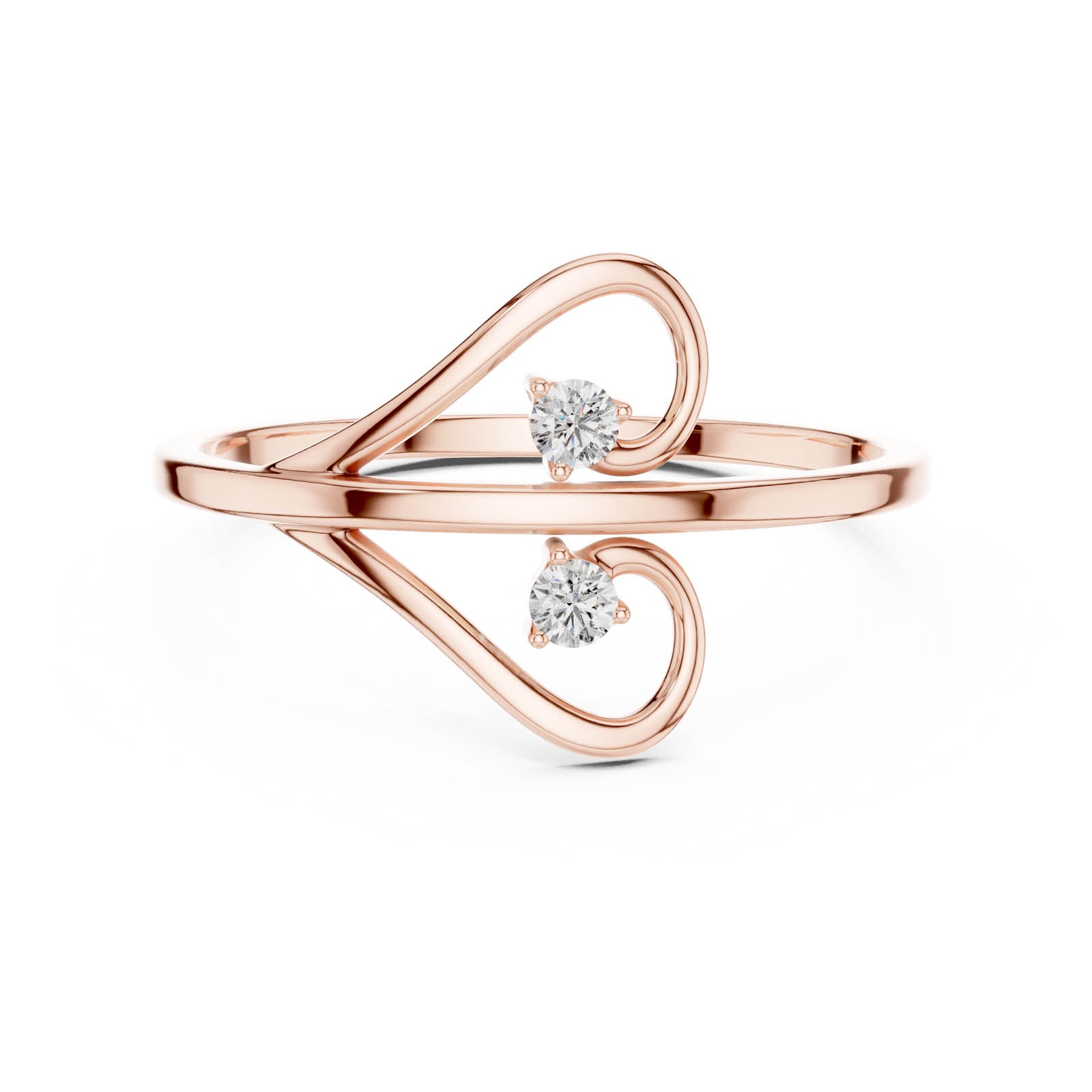 .05 Ct. Diamond Open Heart Wrap Ring (1 (246)) 6