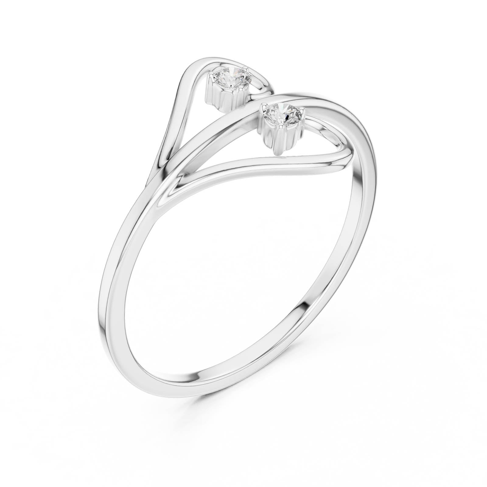 .05 Ct. Diamond Open Heart Wrap Ring (1 (246)) 10