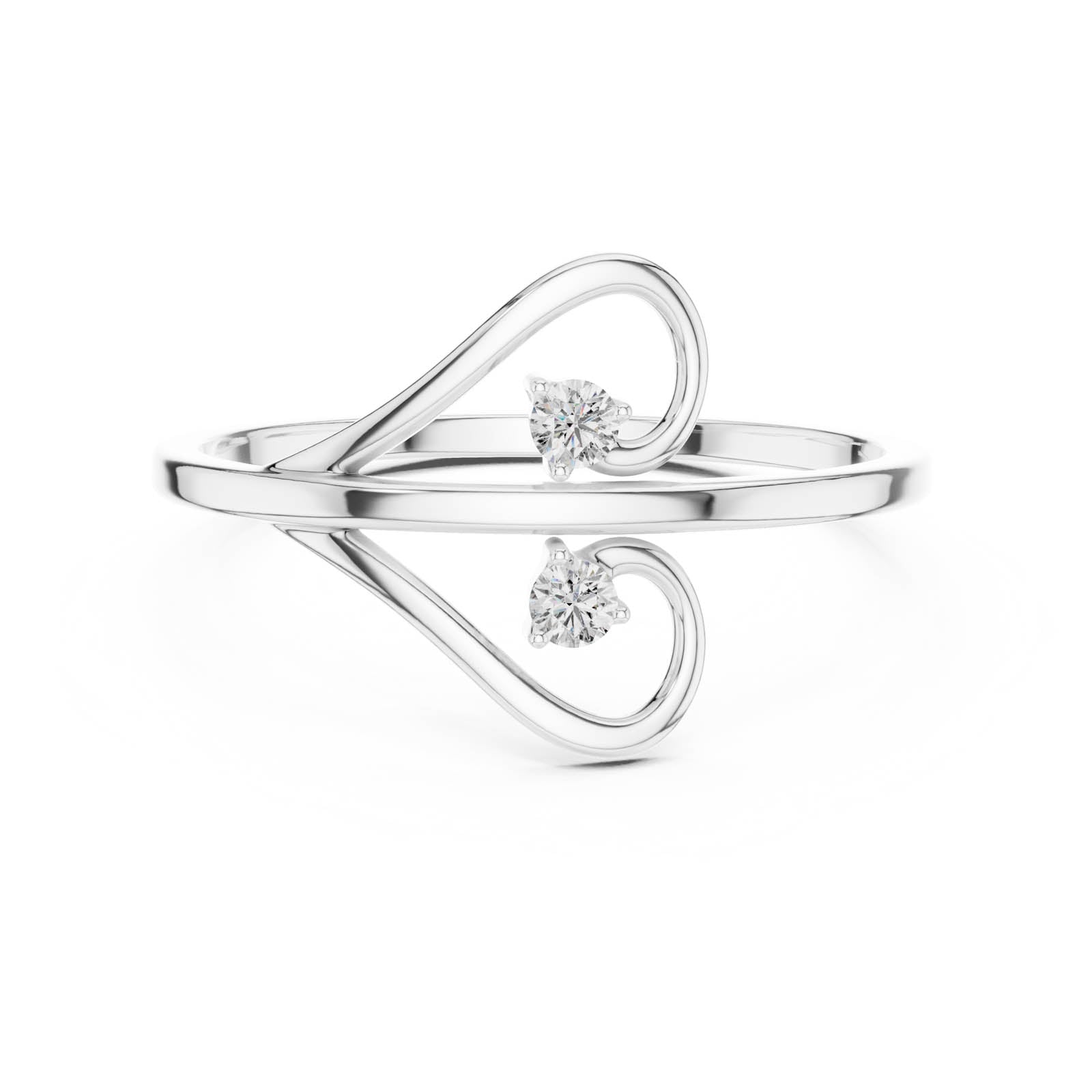 .05 Ct. Diamond Open Heart Wrap Ring (1 (246))