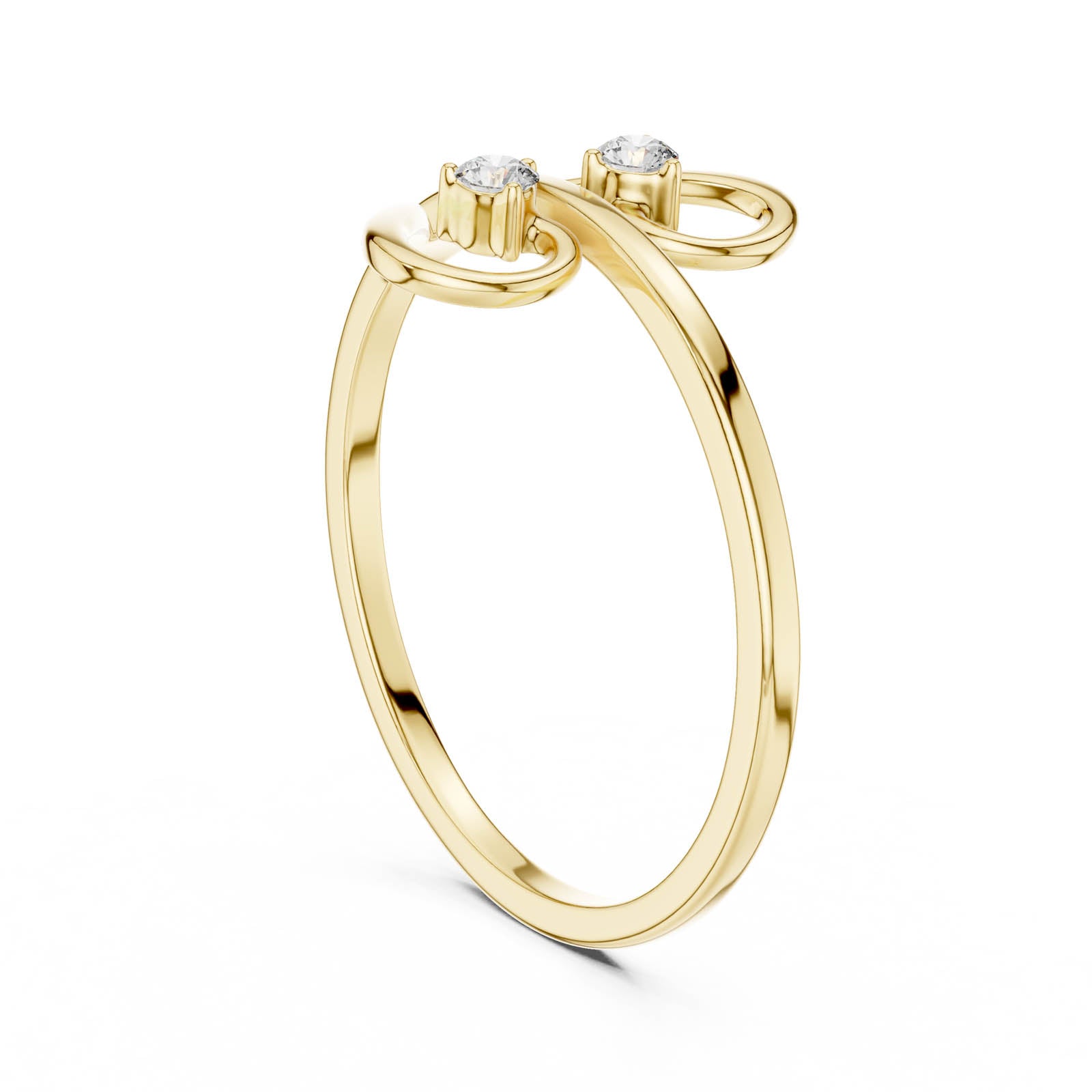 .05 Ct. Diamond Open Heart Wrap Ring (1 (246)) 4