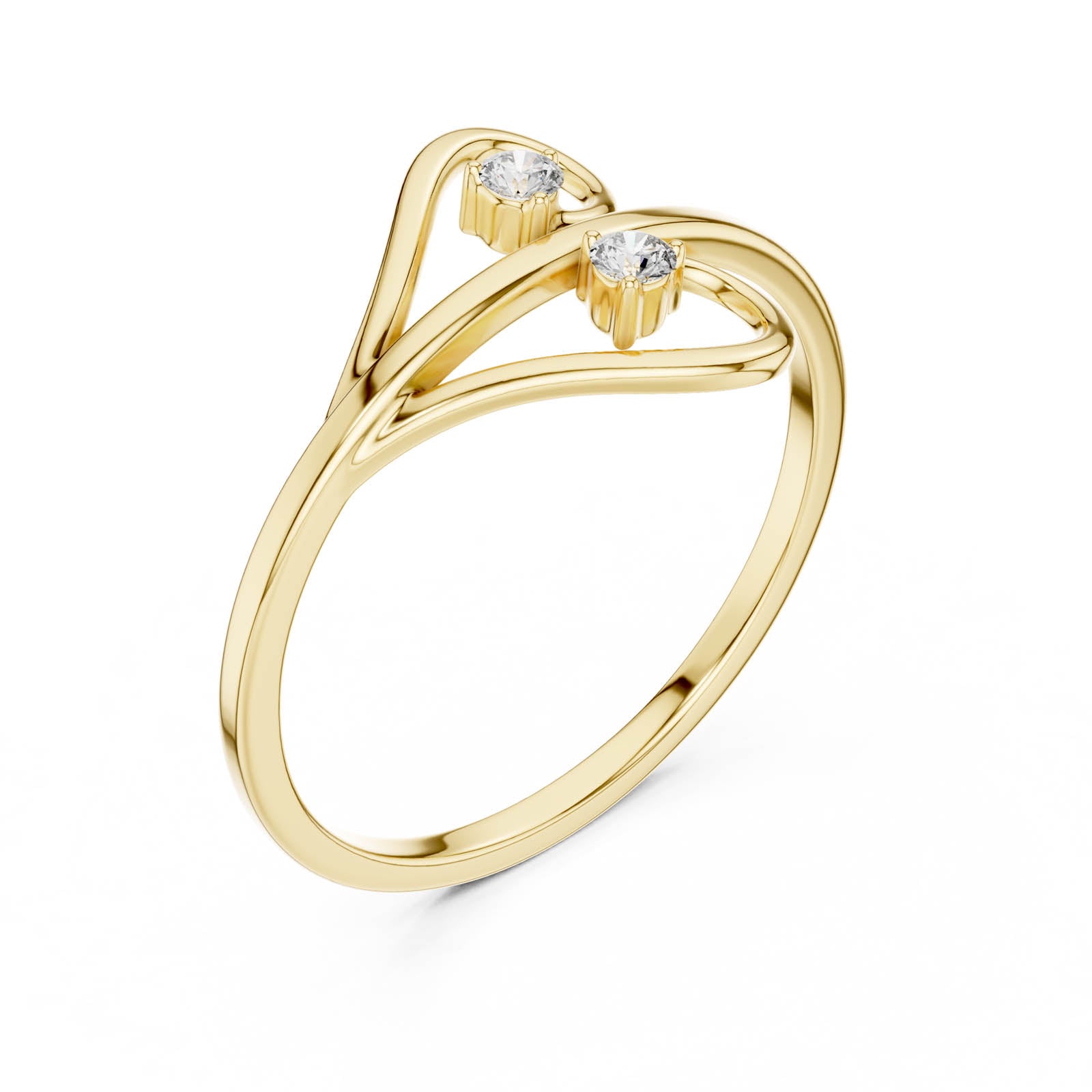 .05 Ct. Diamond Open Heart Wrap Ring (1 (246))