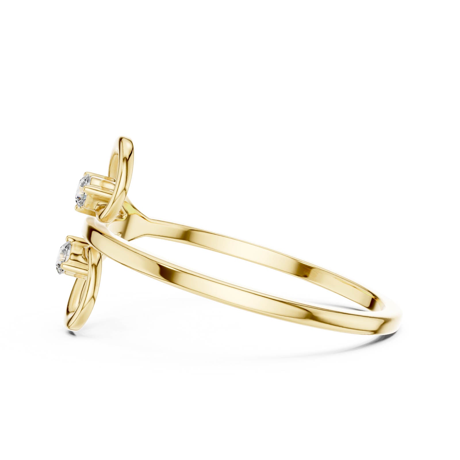 .05 Ct. Diamond Open Heart Wrap Ring (1 (246)) 5