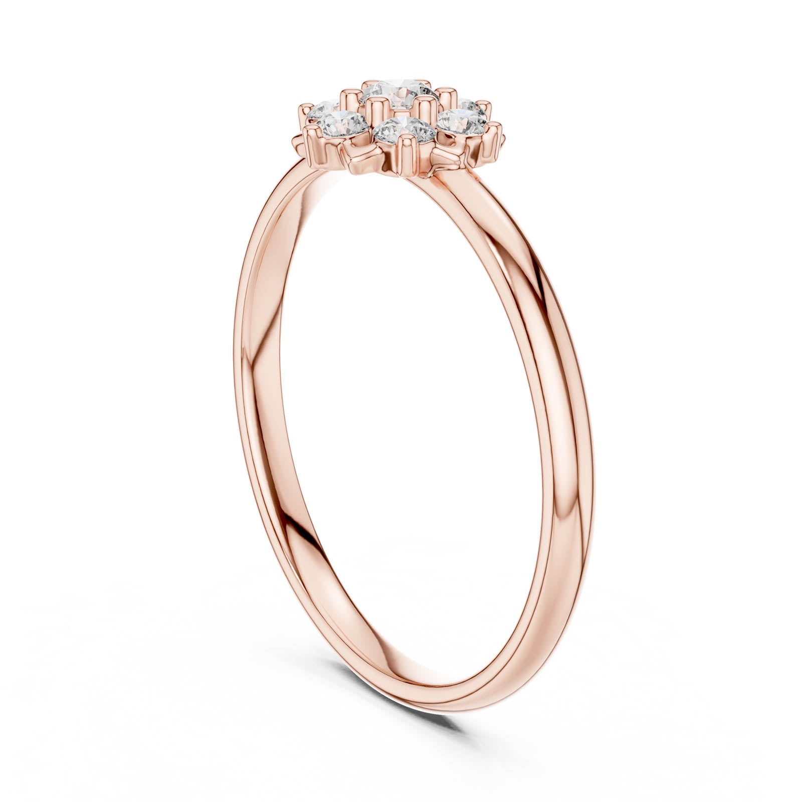 .07 Ct. Diamond Flower Cluster Ring (1 (262)) 9