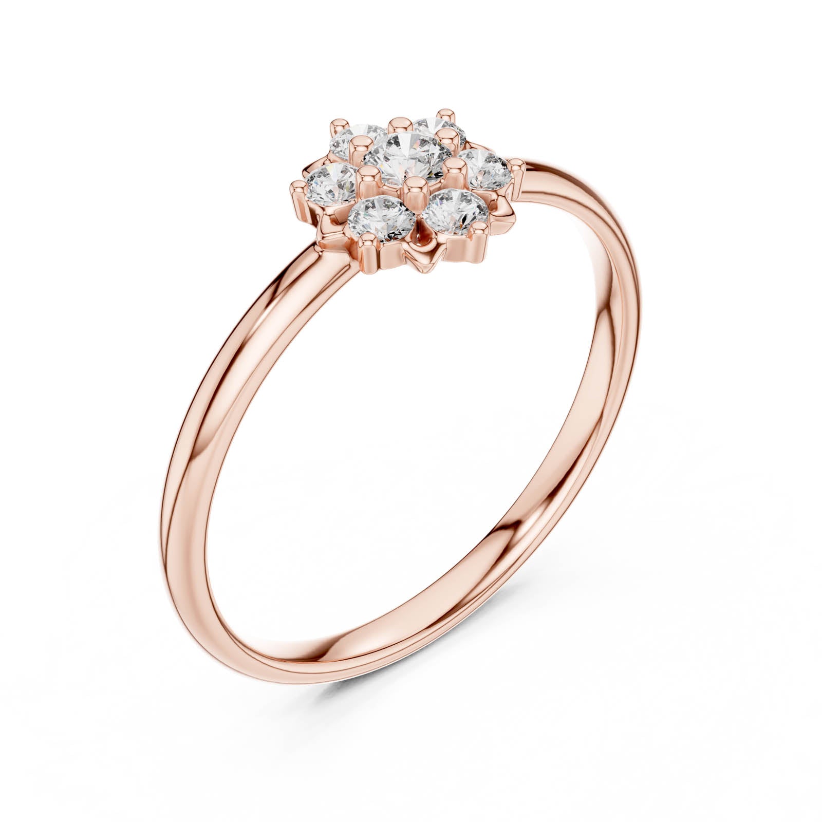 .07 Ct. Diamond Flower Cluster Ring (1 (262)) 7