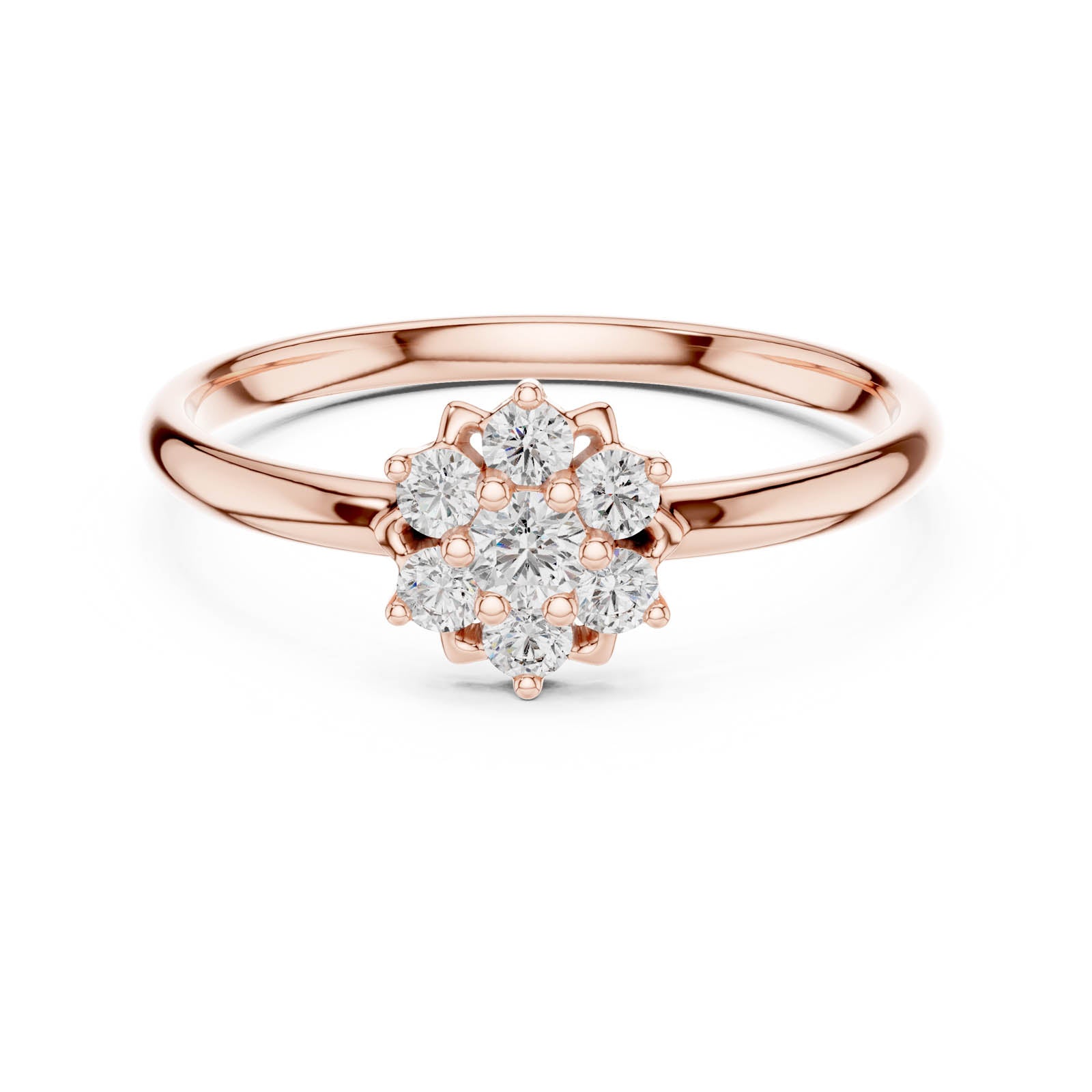 .07 Ct. Diamond Flower Cluster Ring (1 (262)) 6