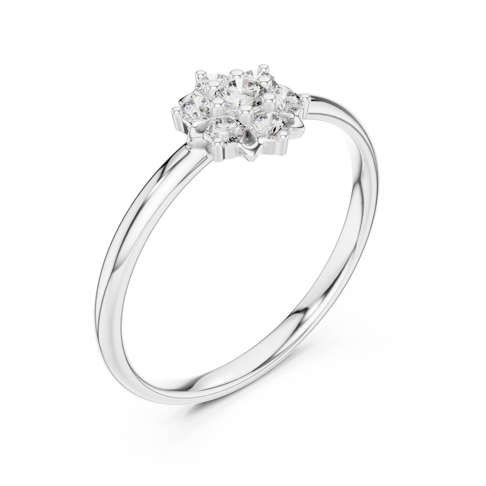.07 Ct. Diamond Flower Cluster Ring (1 (262)) 10