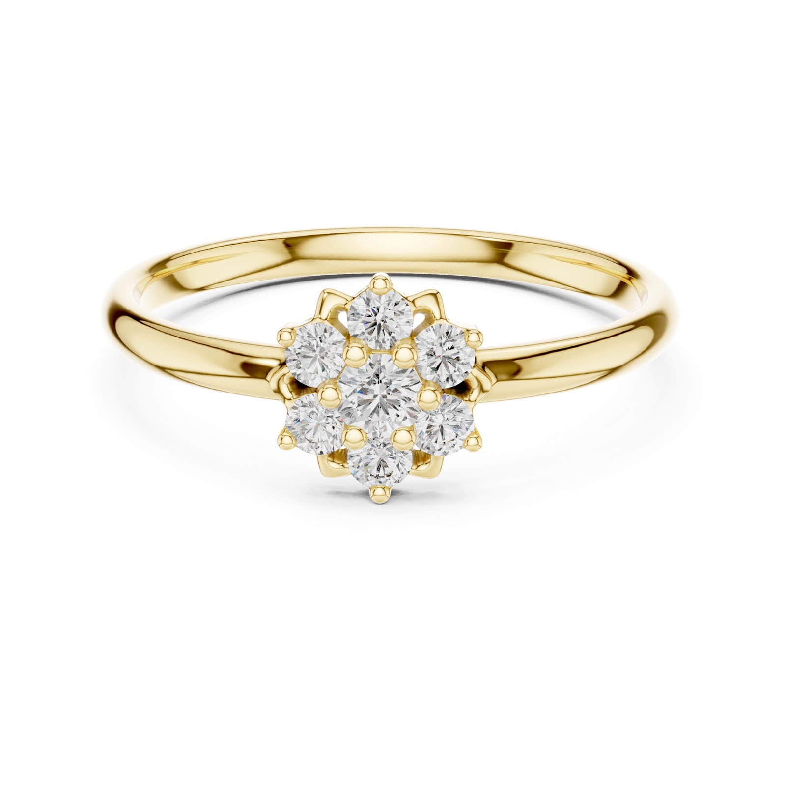 .07 Ct. Diamond Flower Cluster Ring (1 (262)) 3