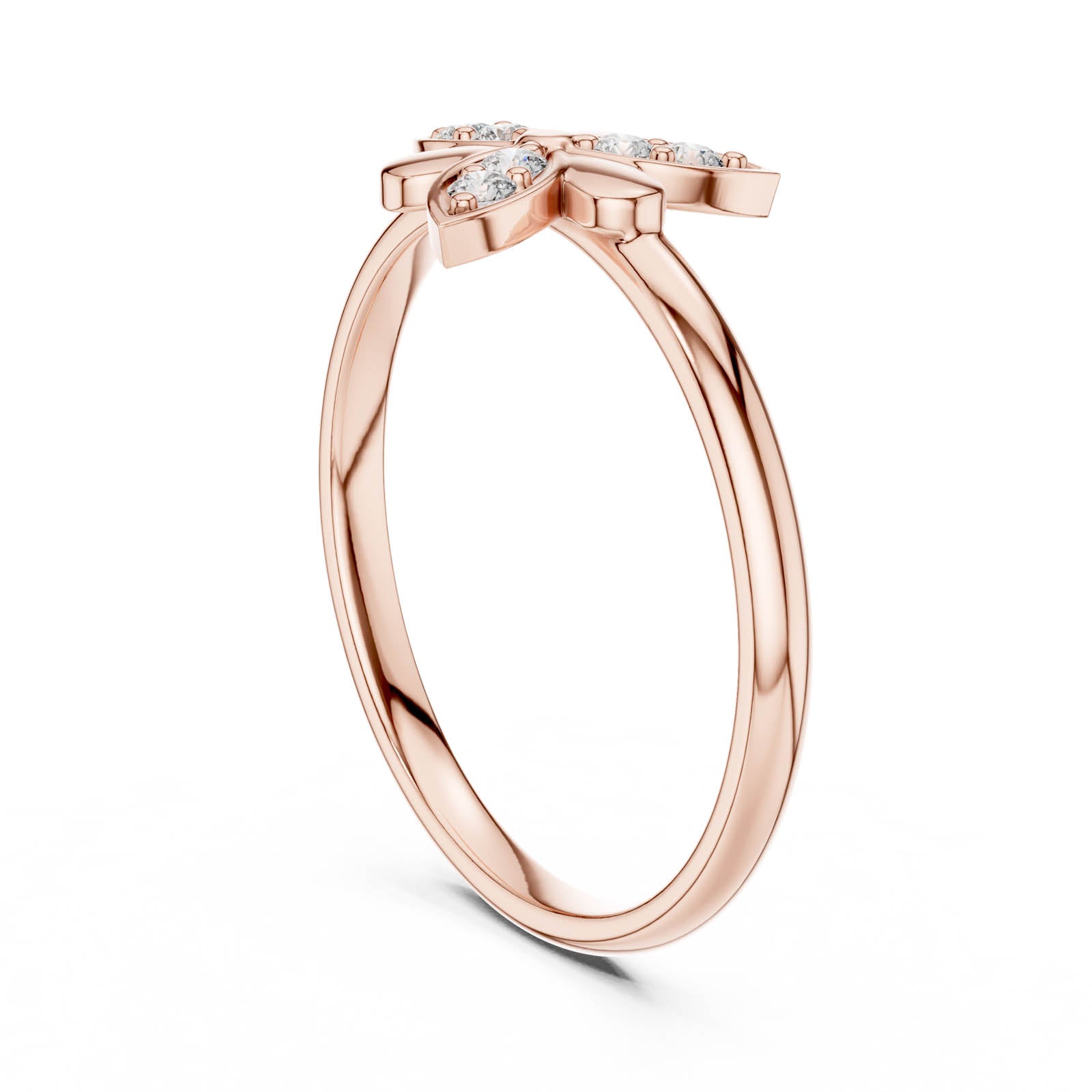 .06 Ct. Diamond Floral Petal Ring (1 (263)) 11