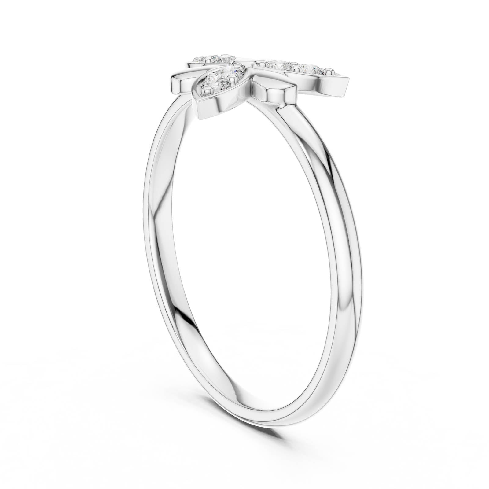 .06 Ct. Diamond Floral Petal Ring (1 (263)) 9