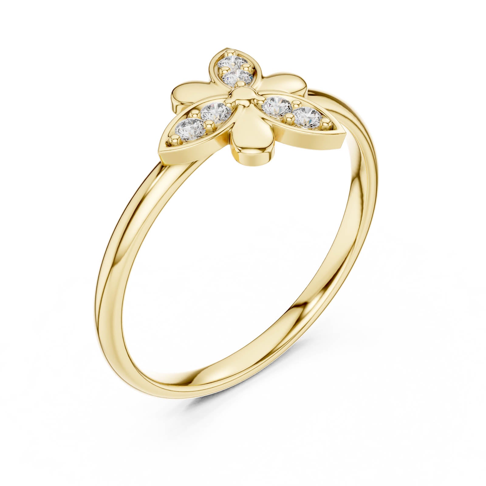 .06 Ct. Diamond Floral Petal Ring (1 (263))