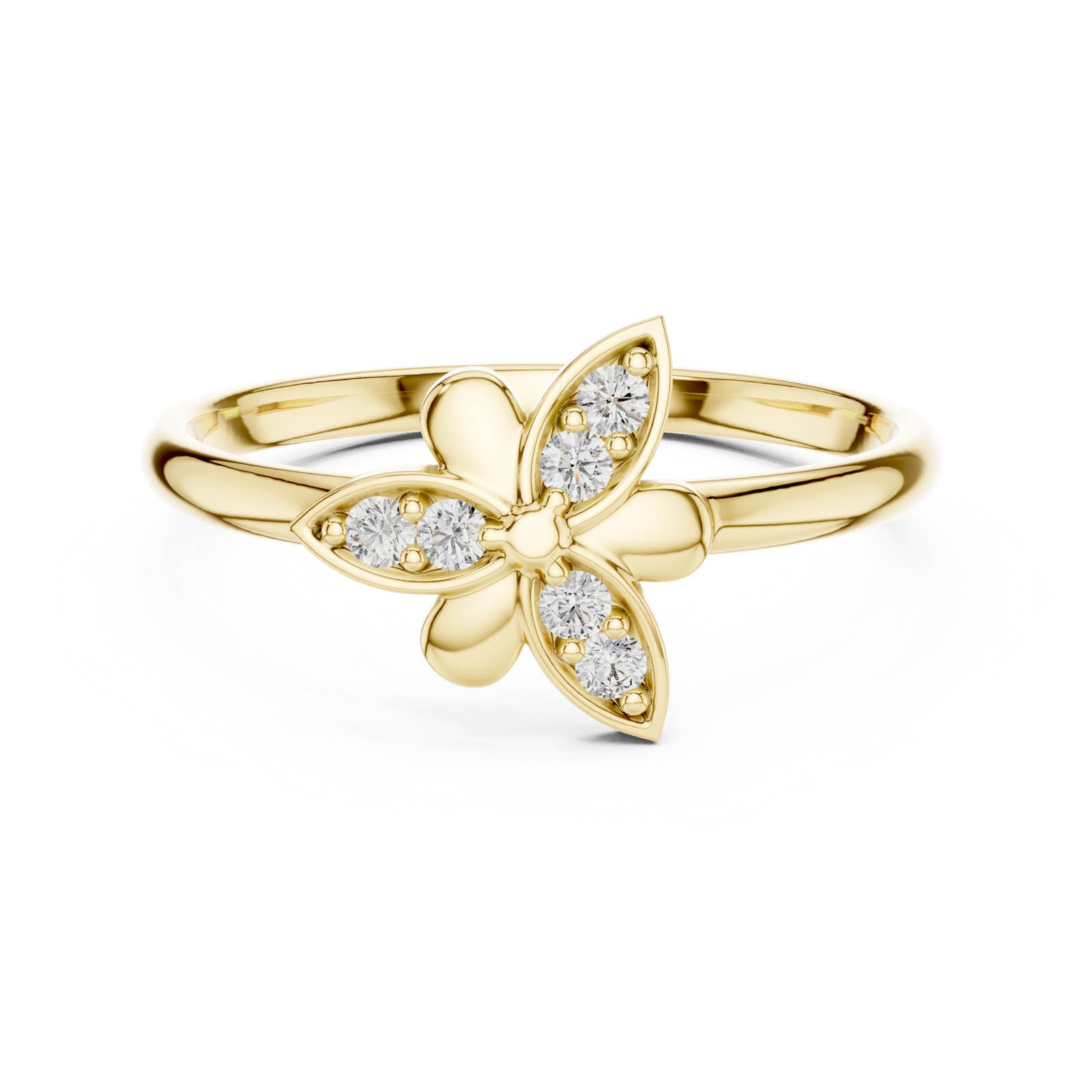 .06 Ct. Diamond Floral Petal Ring (1 (263)) 3