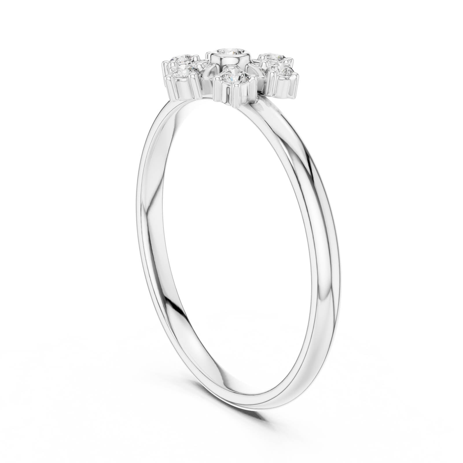 .07 Ct. Diamond Snowflake Cluster Ring (1 (268)) 11
