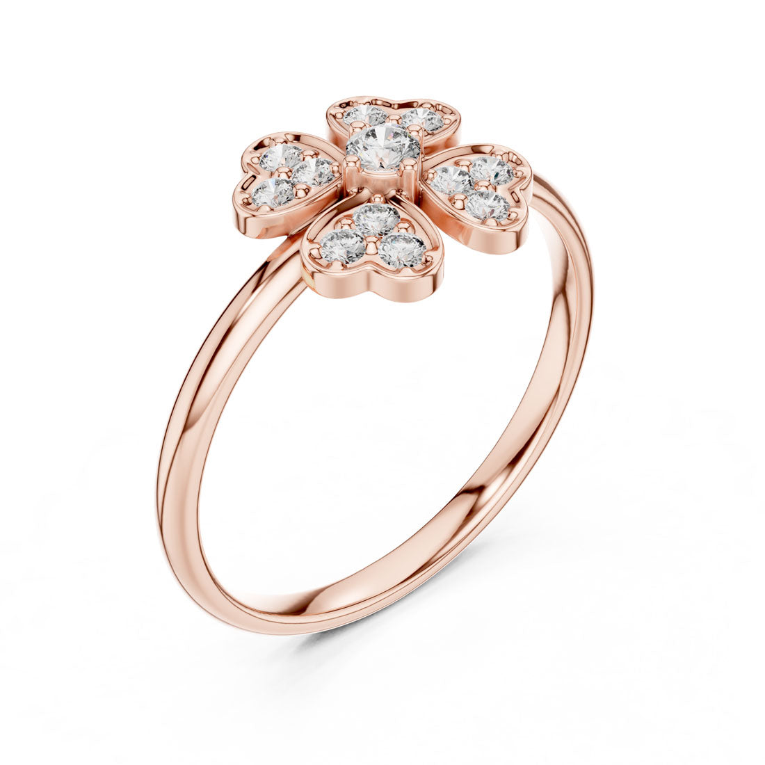 .15 Ct. Heart Diamond Floral Cluster Ring (1 (339)) 6