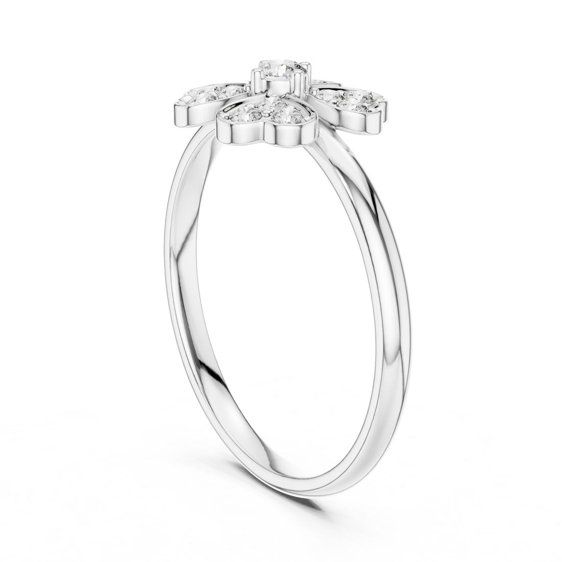 .15 Ct. Heart Diamond Floral Cluster Ring (1 (339)) 10
