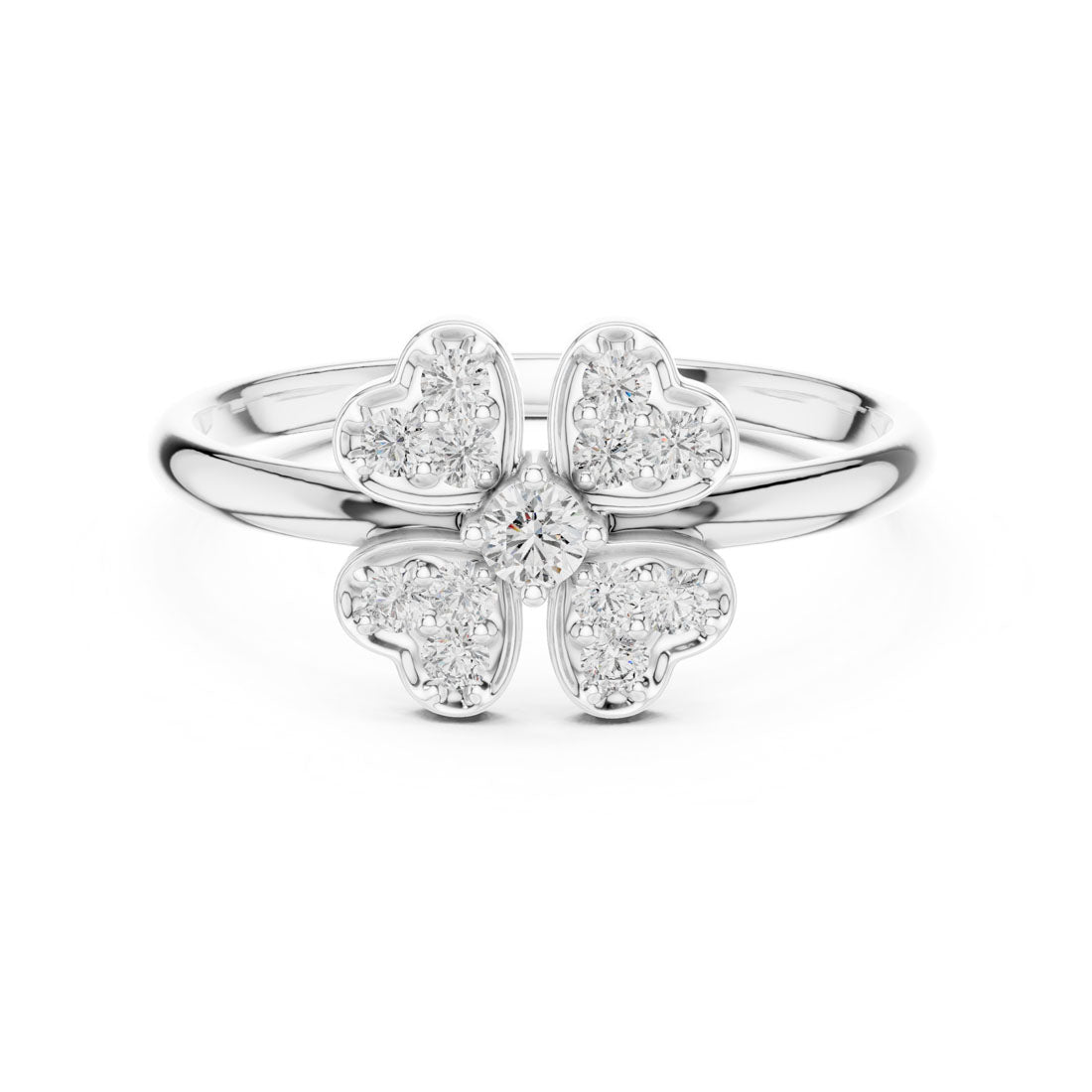 .15 Ct. Heart Diamond Floral Cluster Ring (1 (339)) 7