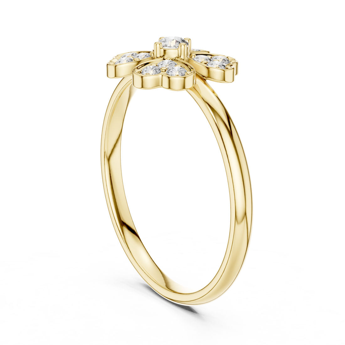 .15 Ct. Heart Diamond Floral Cluster Ring (1 (339)) 3