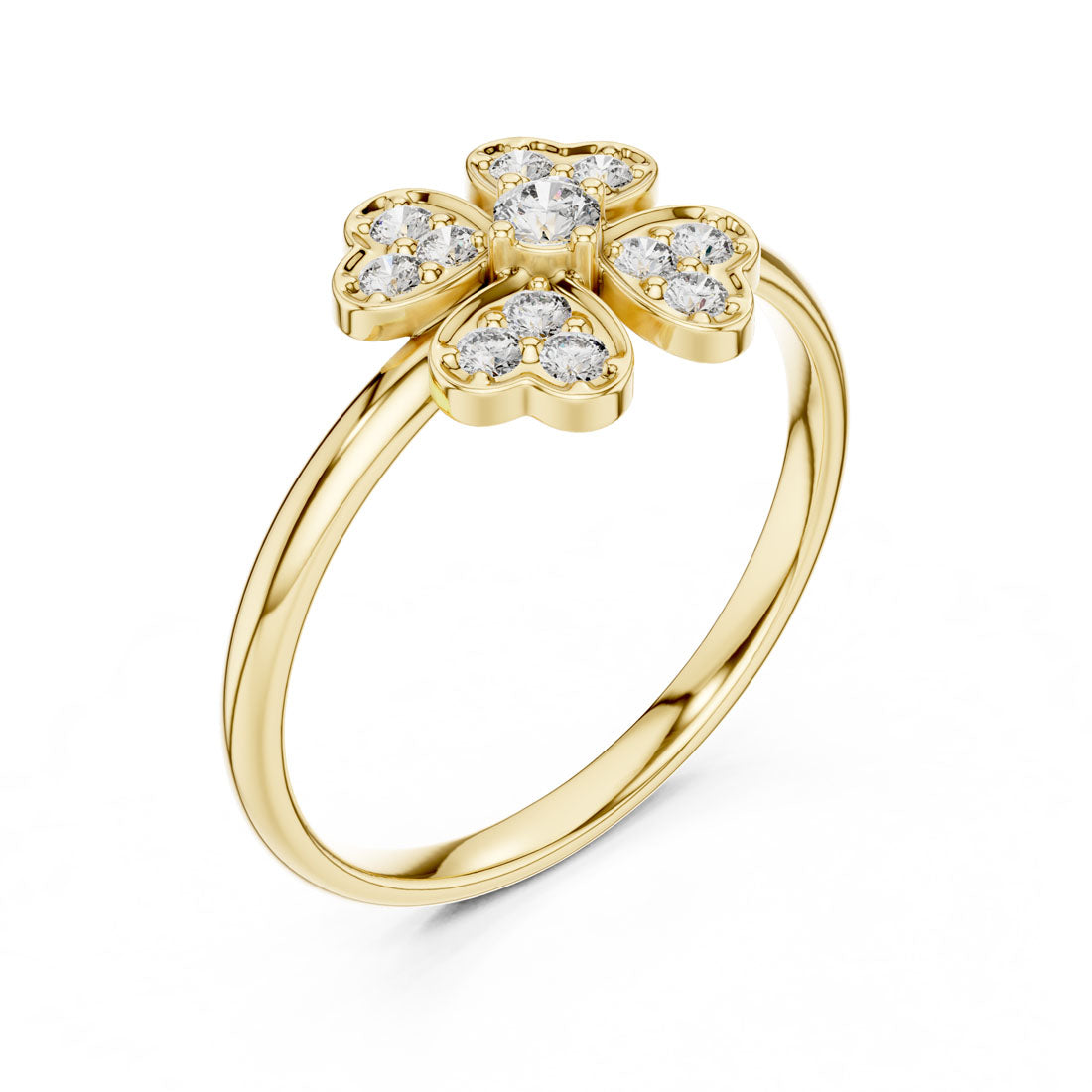 .15 Ct. Heart Diamond Floral Cluster Ring (1 (339))
