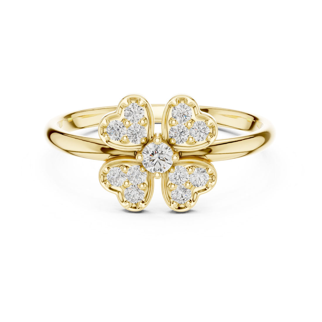 .15 Ct. Heart Diamond Floral Cluster Ring (1 (339)) 5